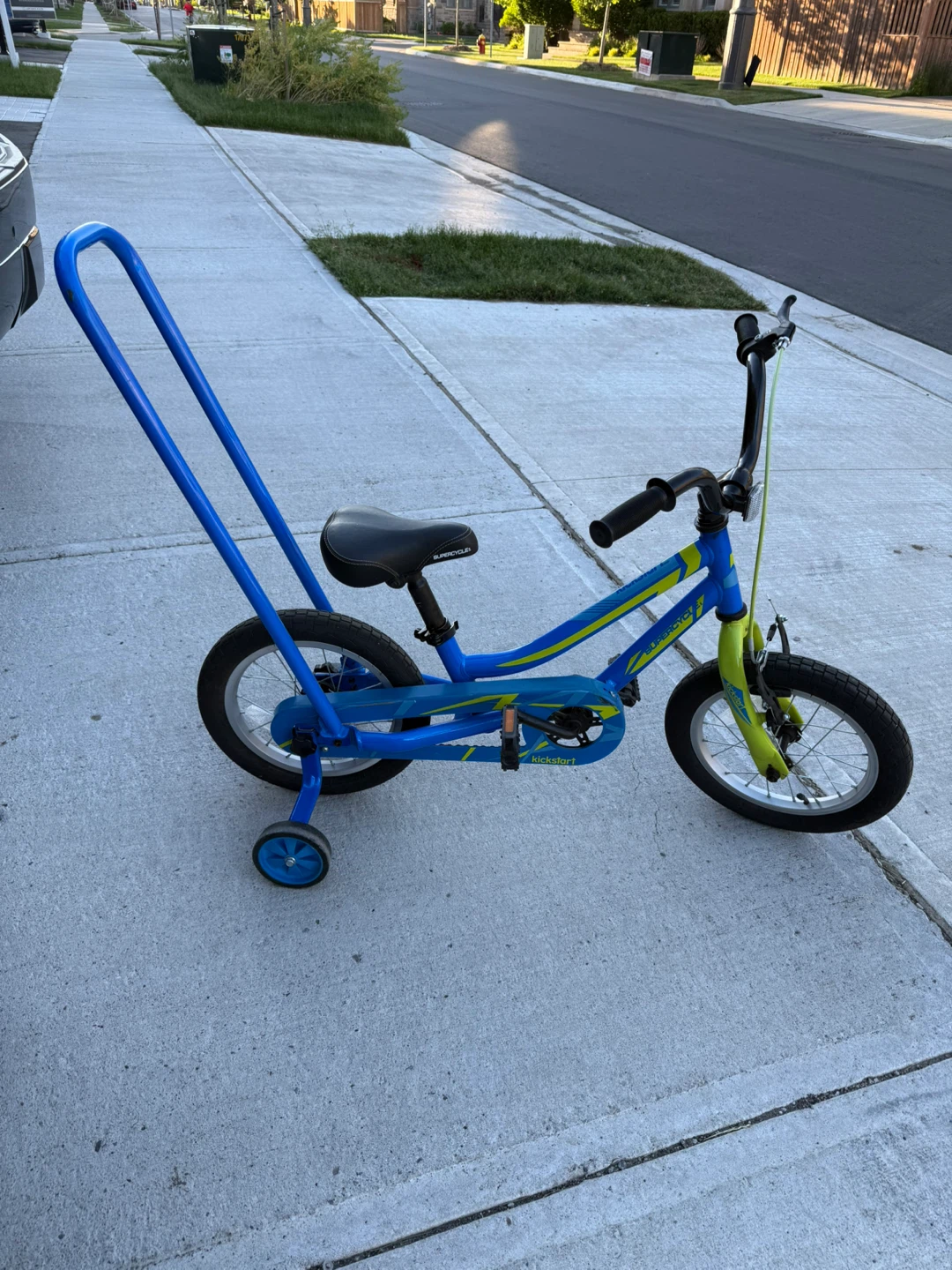 Kids Blue & Green Training Bicycle - photo 2