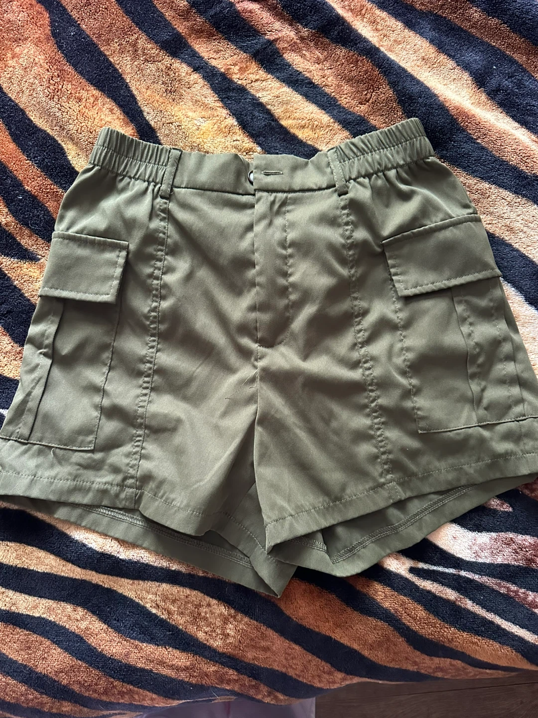 Olive Green Cargo Shorts