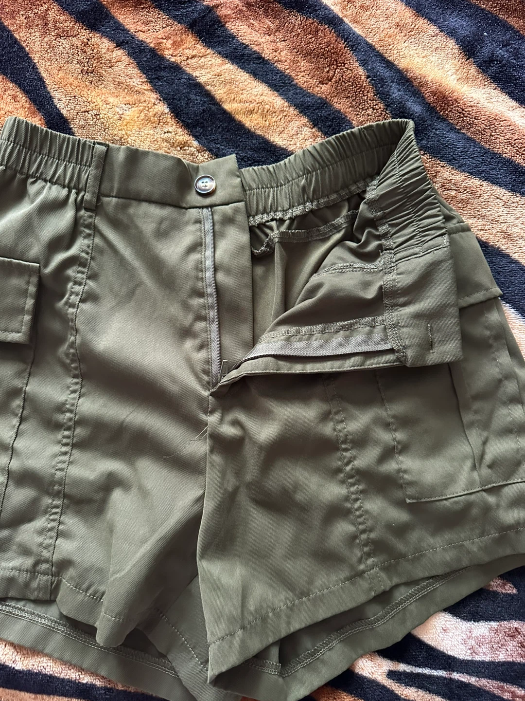 Olive Green Cargo Shorts - photo 2