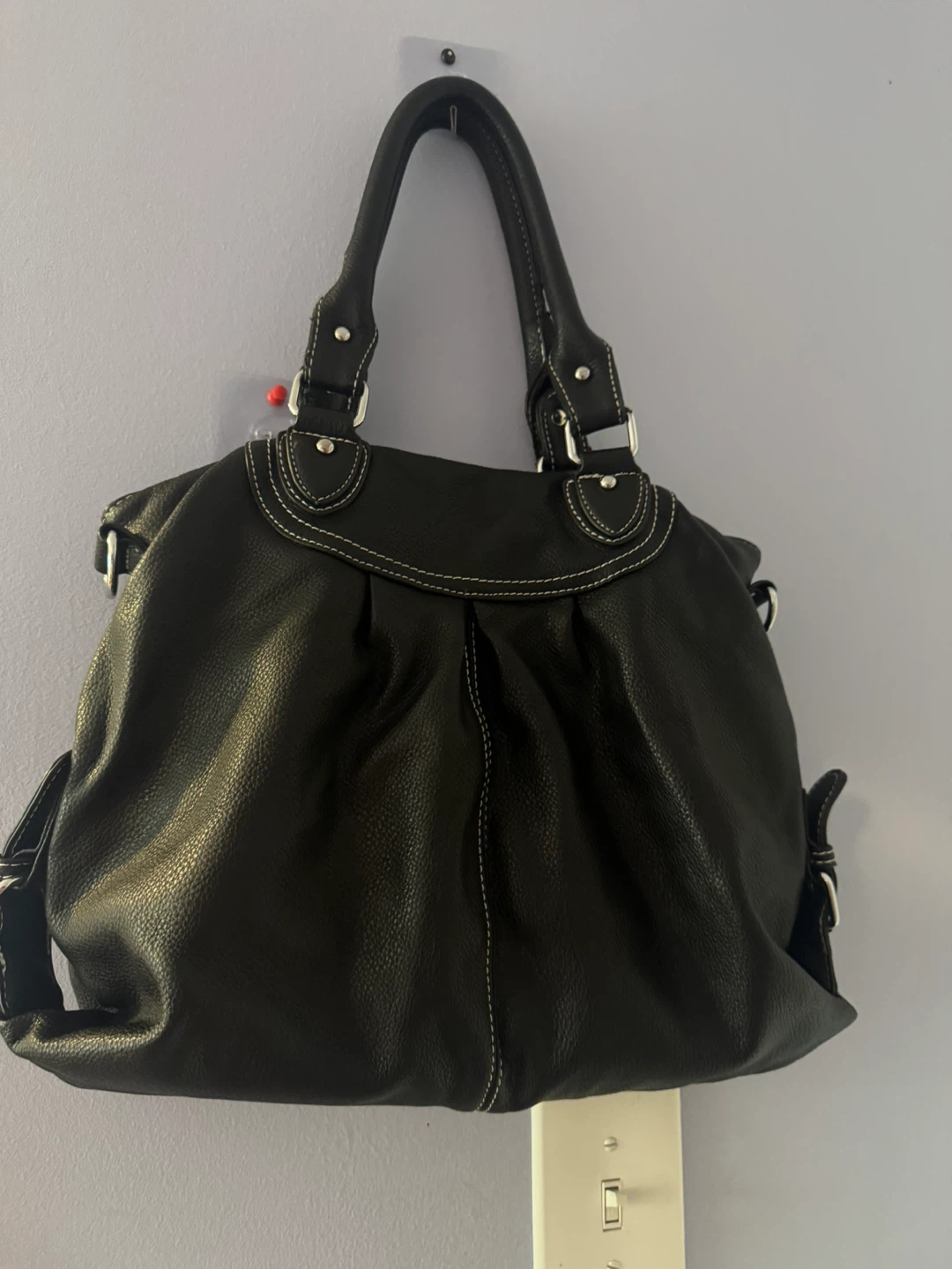 Vintage Y2K Black Leather Bag - photo 4