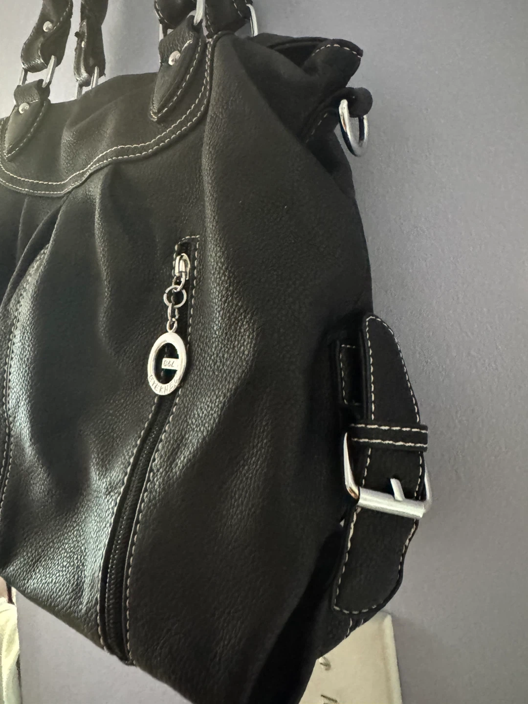 Vintage Y2K Black Leather Bag - photo 3