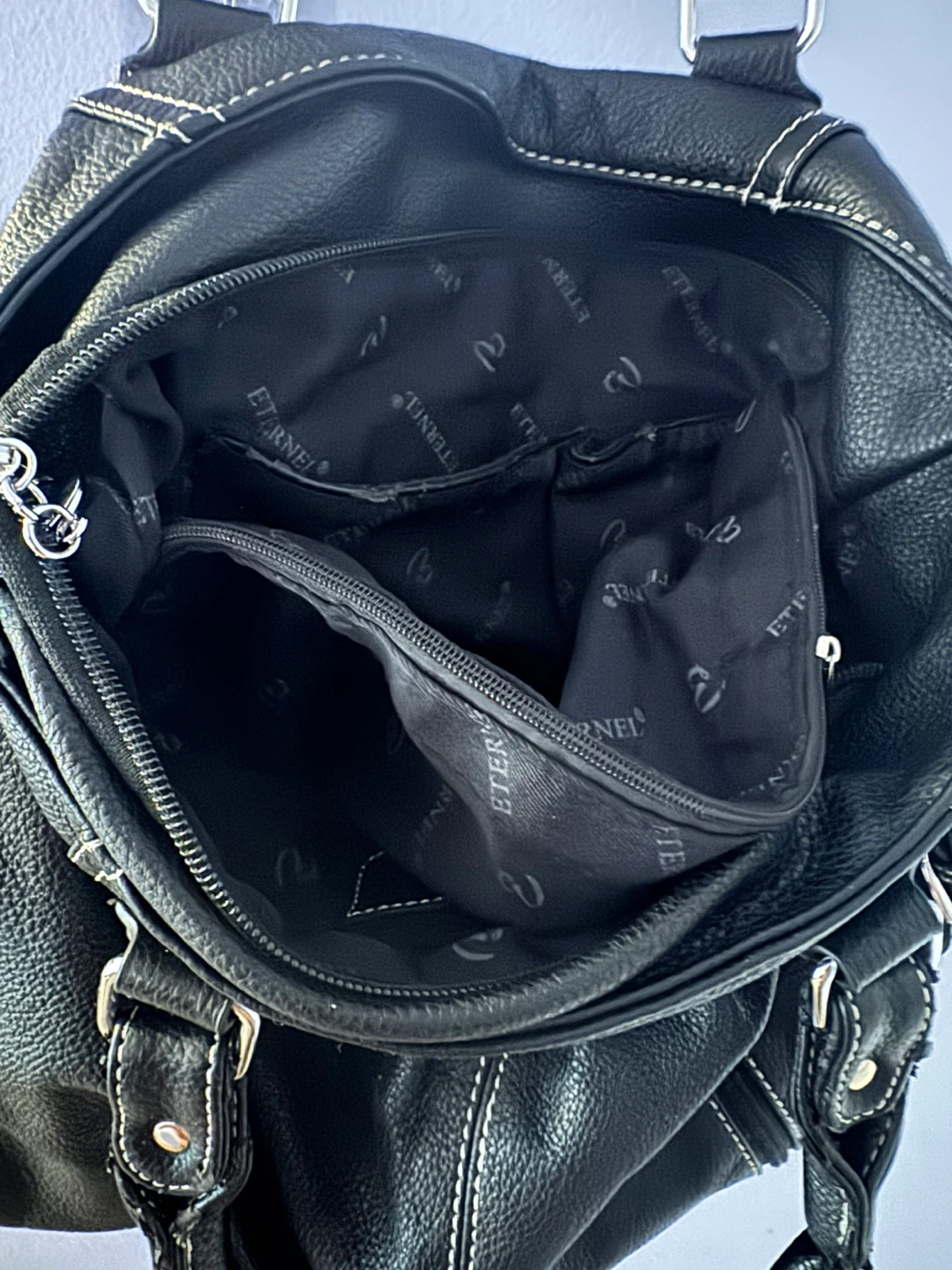 Vintage Y2K Black Leather Bag - photo 5