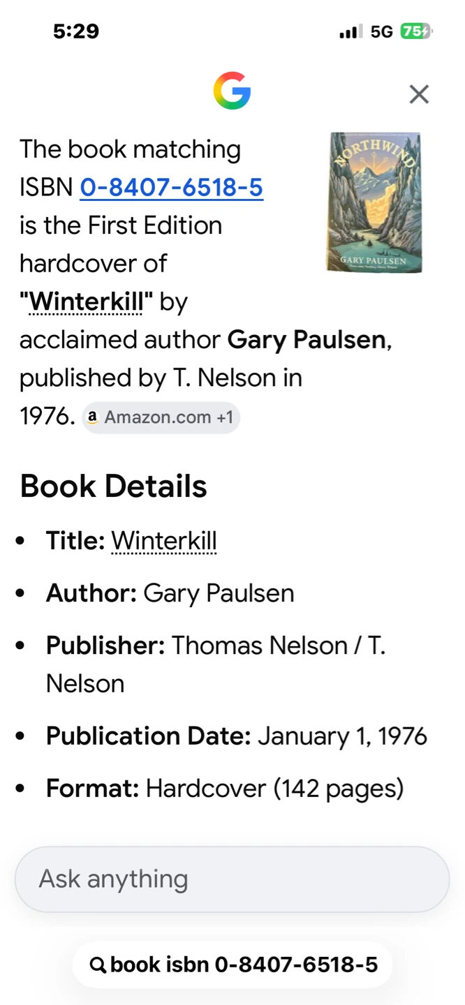 Winterkill by Gary Paulsen - First Edition Hardcover - photo 3
