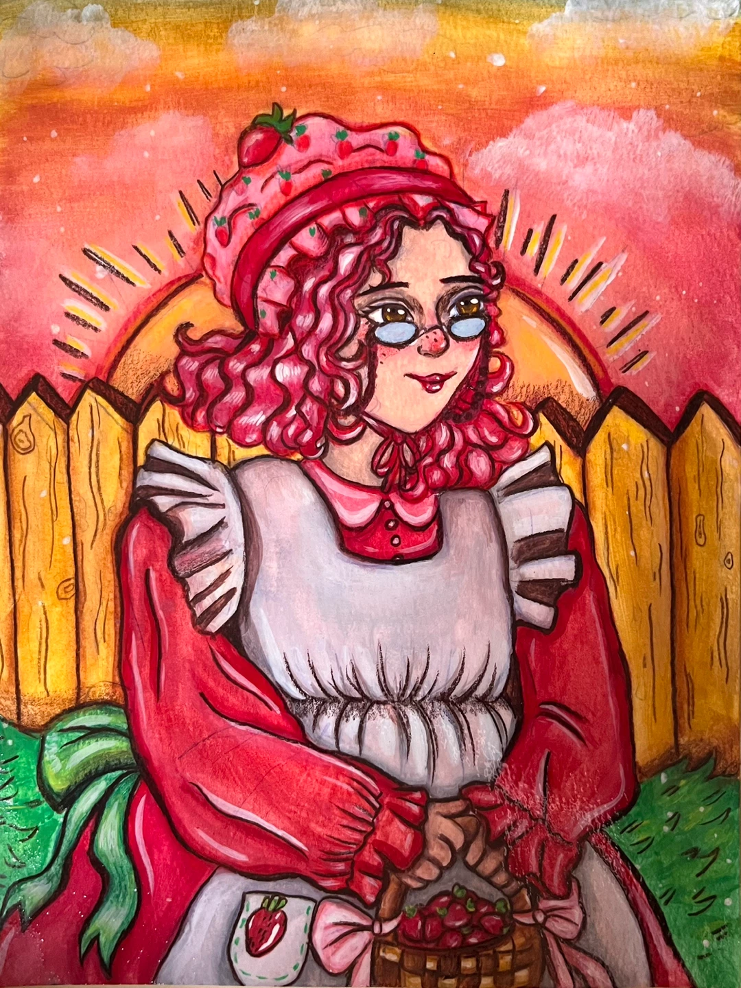 Strawberry Shortcake original Art Print