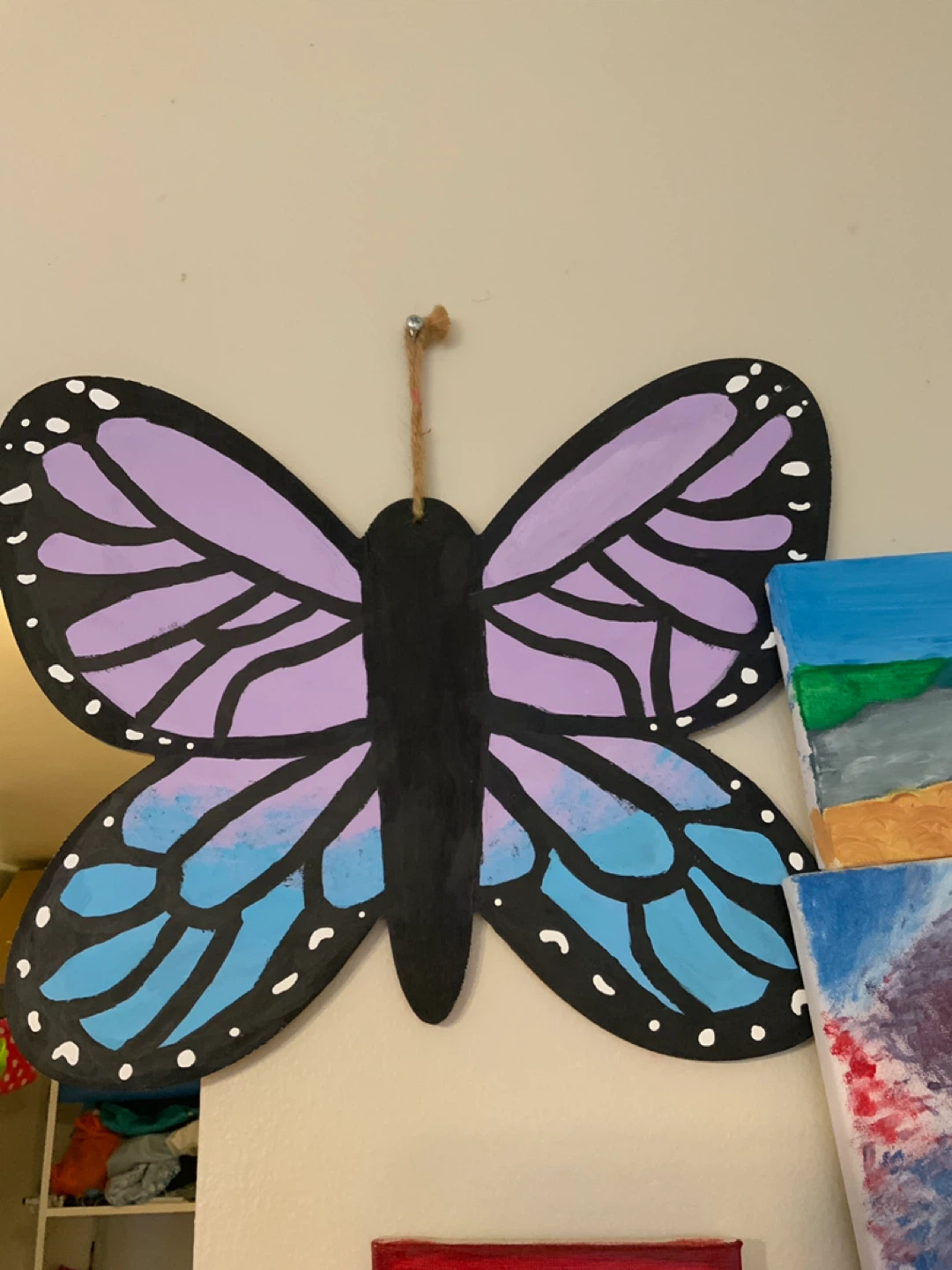 Hand-Painted Butterfly Wall Decor