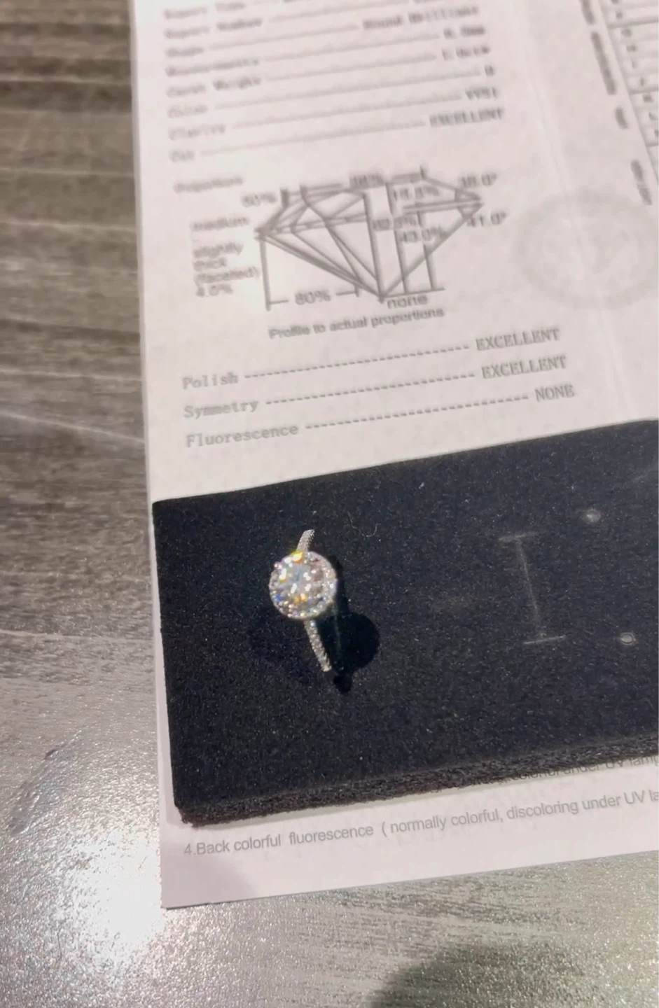 VVS1 Moissanite Engagement Ring – GRA Certified – 1ct - photo 2