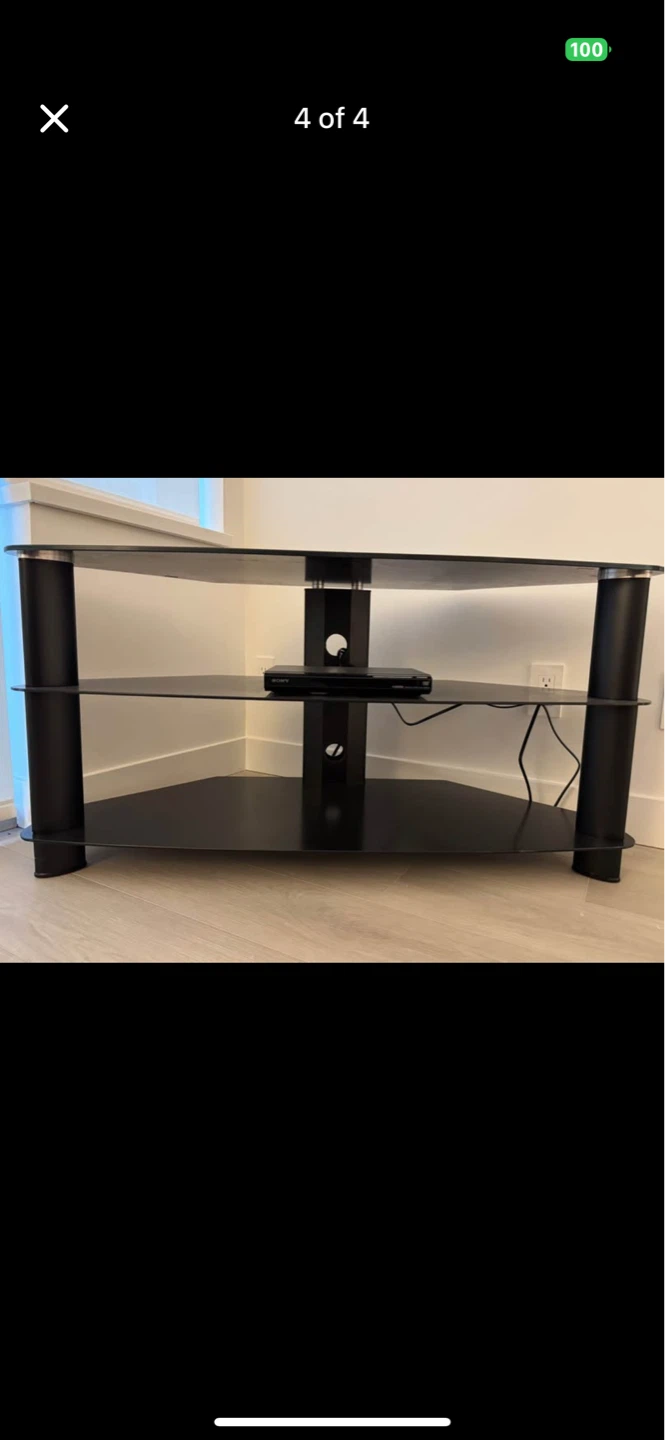 Black Corner TV Stand - photo 4