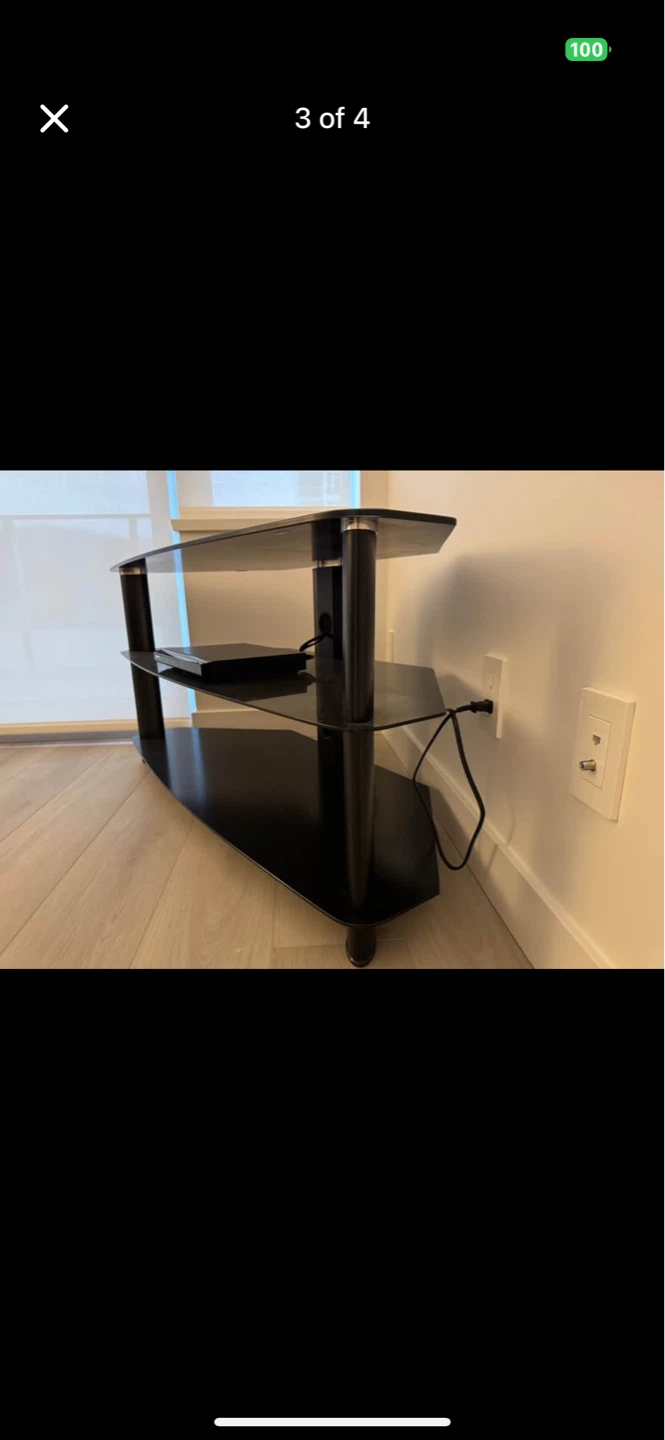 Black Corner TV Stand - photo 3