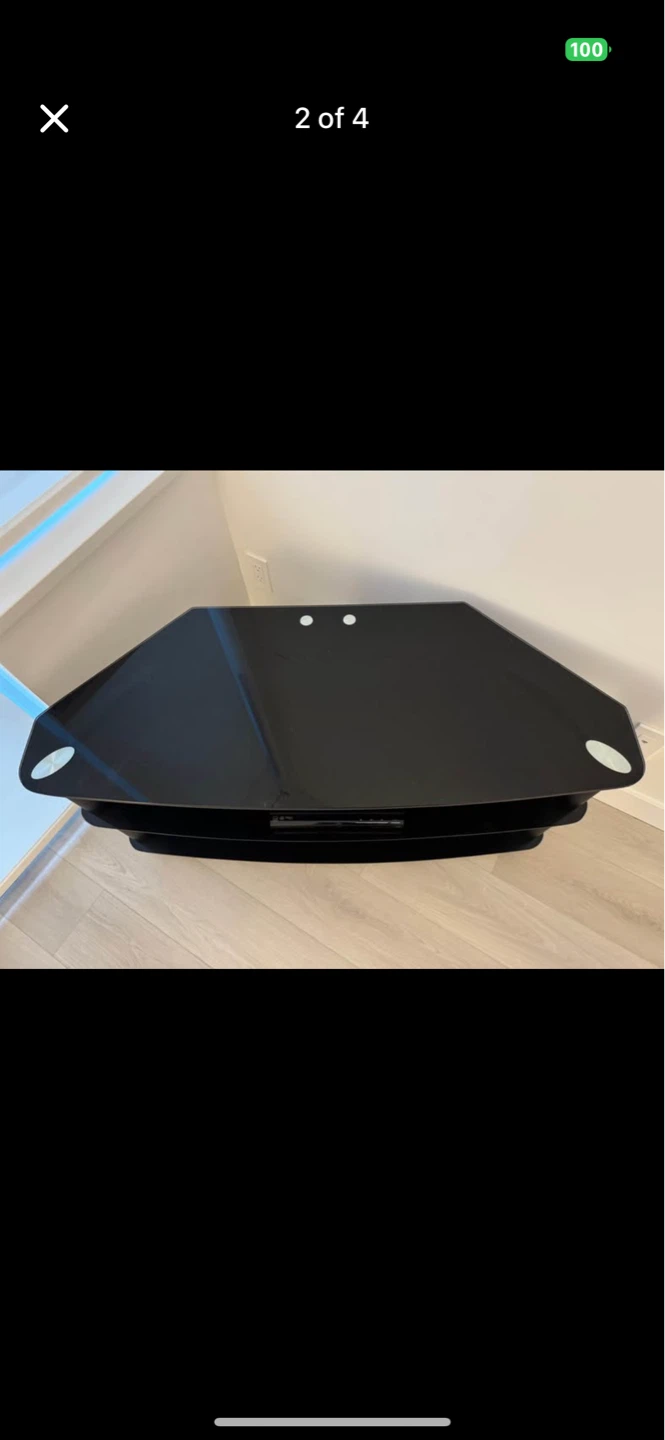 Black Corner TV Stand - photo 2