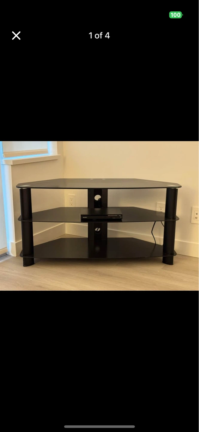 Black Corner TV Stand