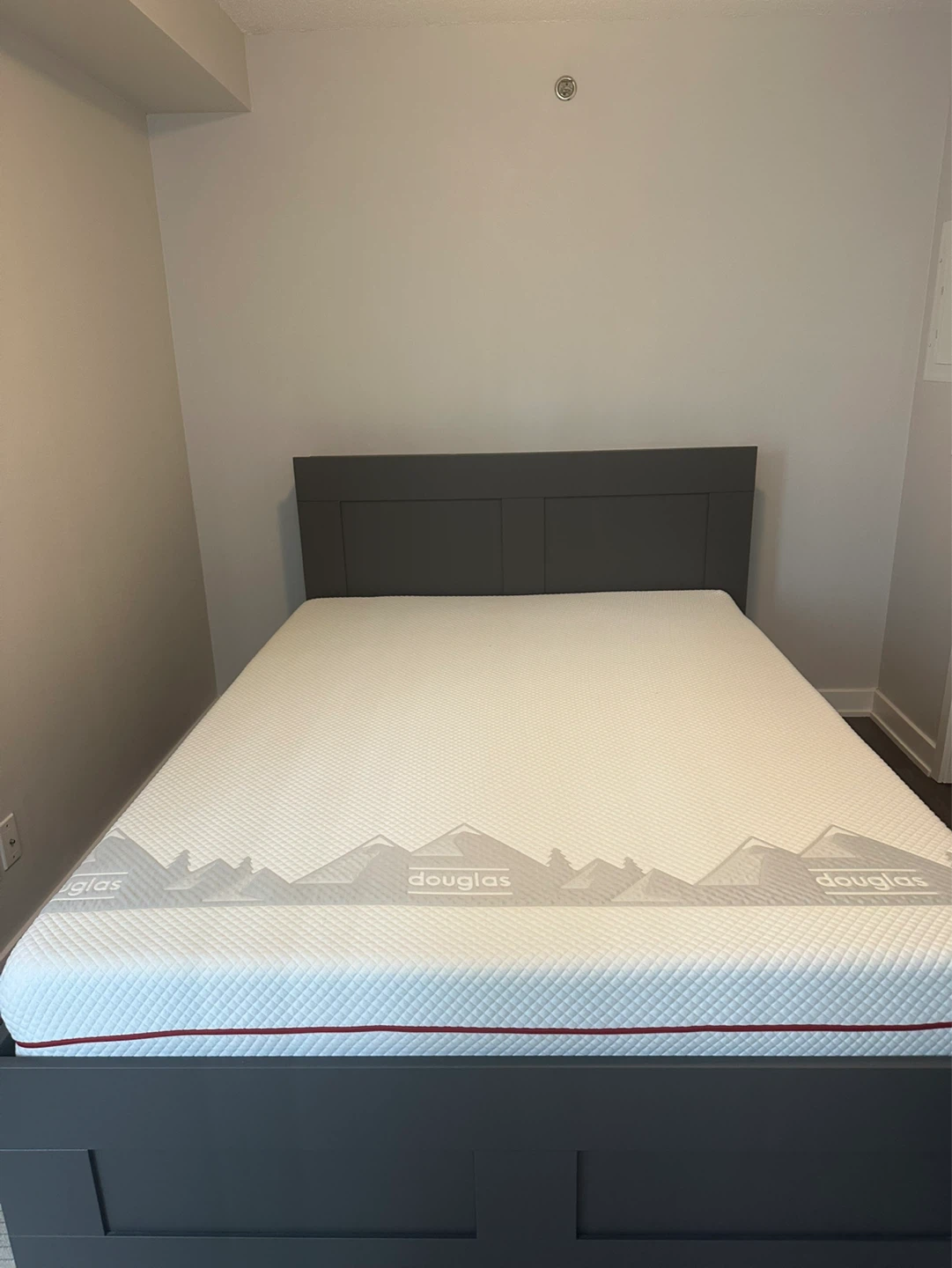 IKEA BRIMNES Queen Storage Bed & Douglas Mattress
