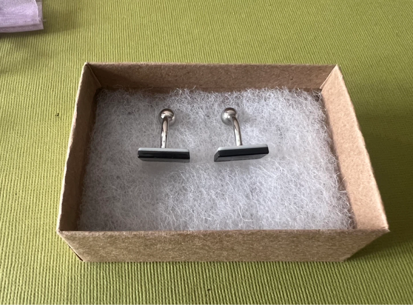 ⚽️ Boss by Hugo Boss Silver and Mother of Pearl Cufflinks - photo 5