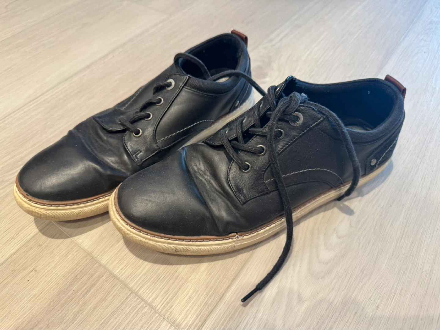 Denver Hayes Black Leather Lace-up Shoes - Men's US 10 - photo 2