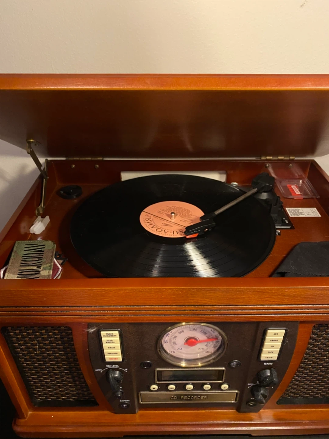 Turntable Record Player with CD, cassette player and Radio - photo 2