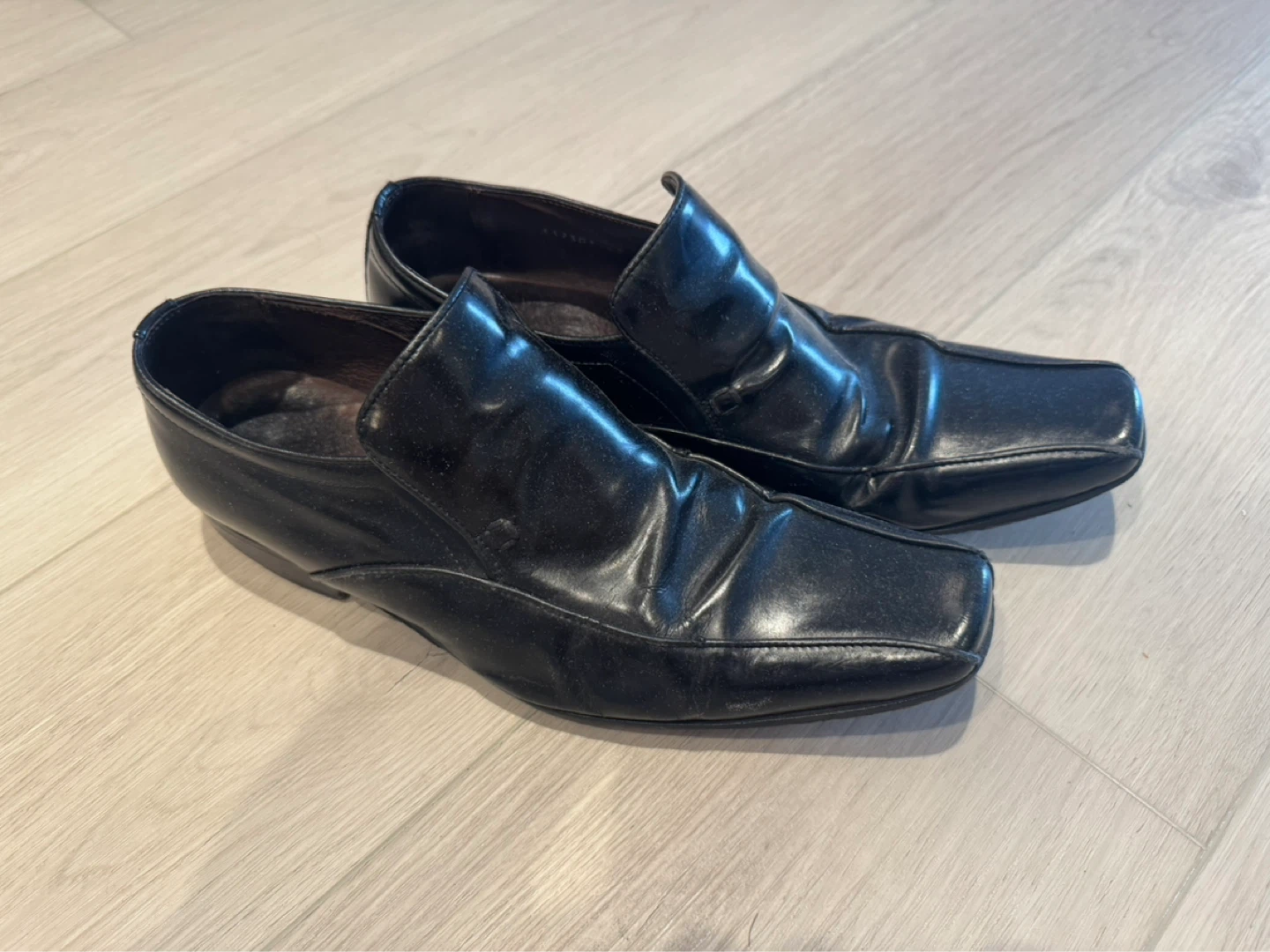 Black Leather Loafers Made in Italy