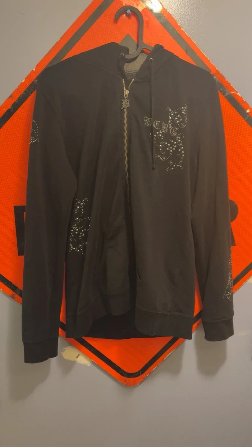 Black rhinestone zip-up - photo 2