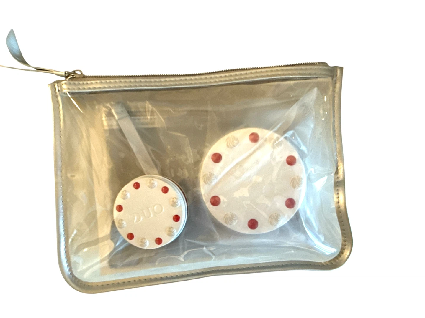 NEW DUO Makeup Sponge Set in Clear Pouch