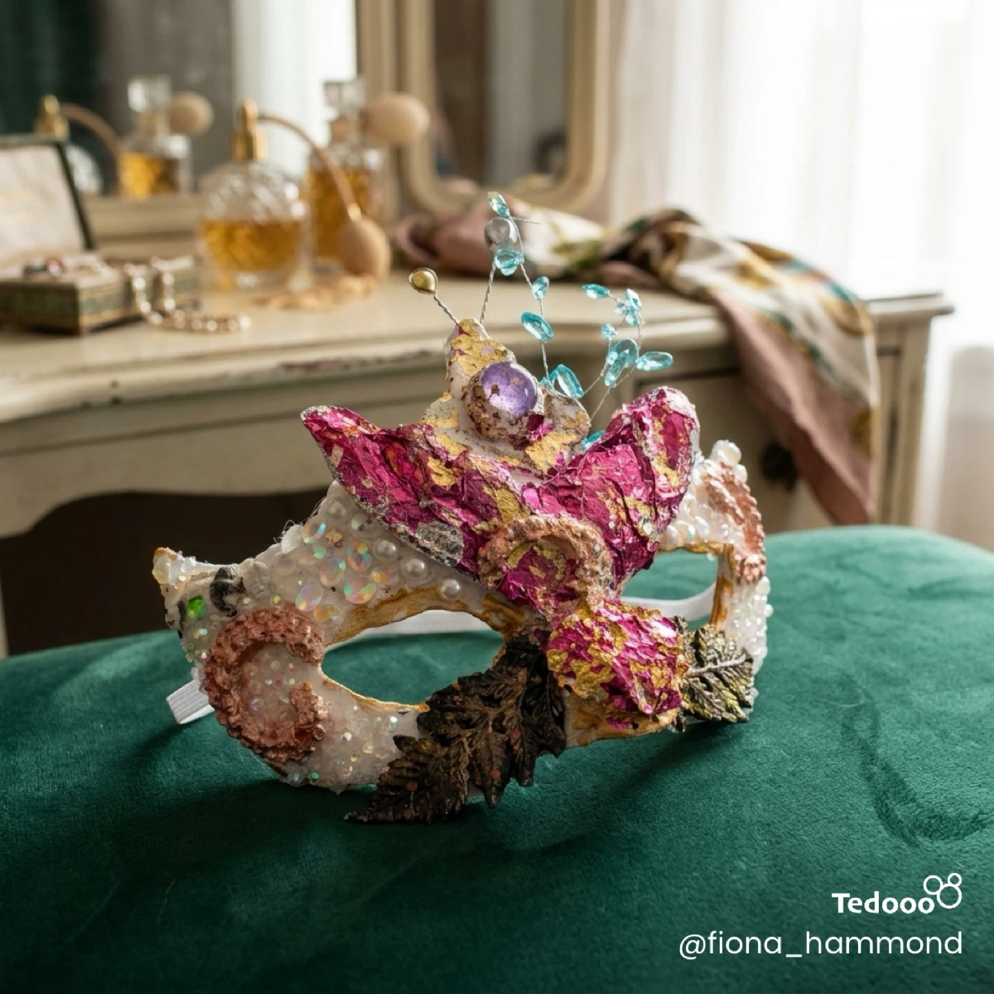 Handmade Ocean Masquerade Mask - photo 2