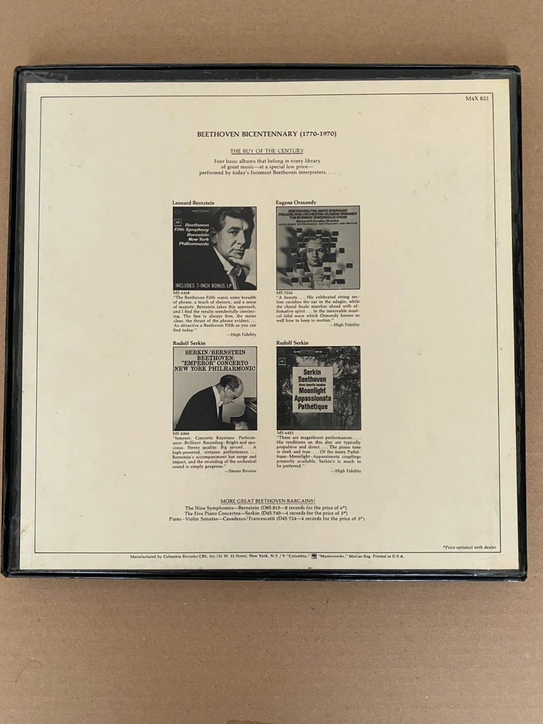 Beethoven: Emperor Concerto, Symphonies 5 & 9 Vinyl Record - photo 2