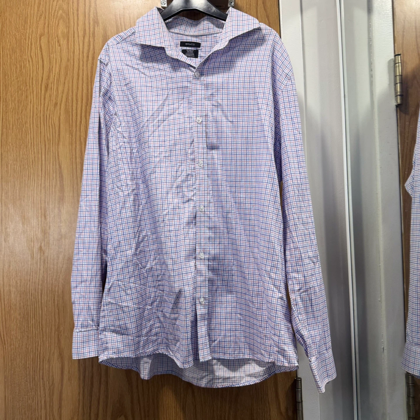 RW & CO. Men's Tailored Fit Non-Iron Dress Shirt XL