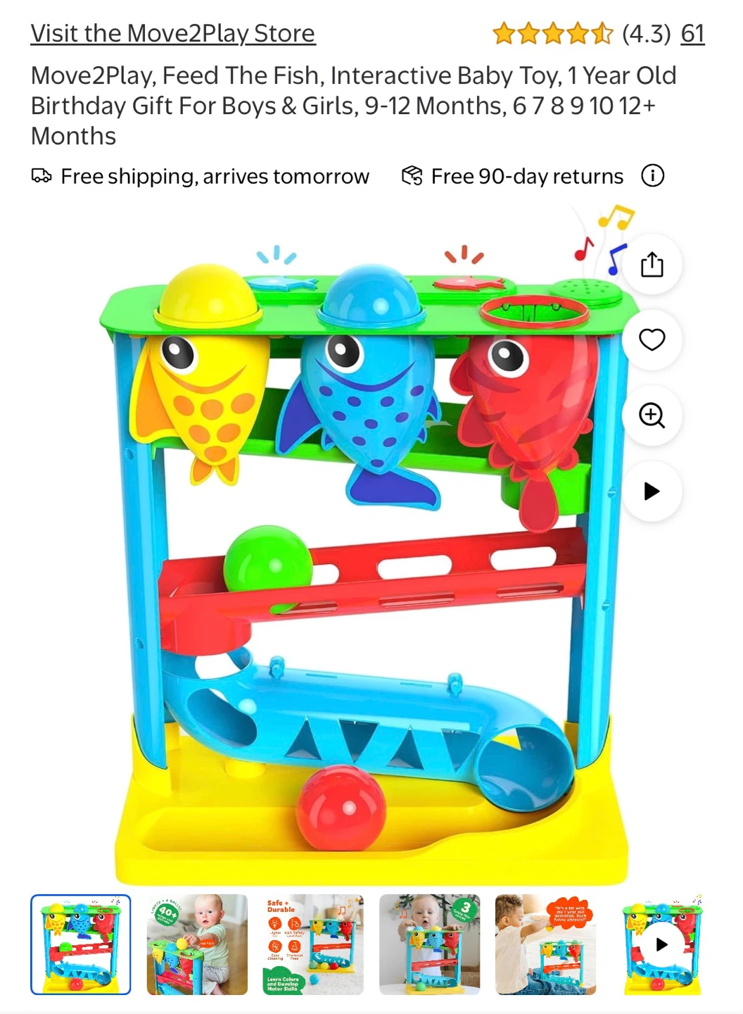 Move2Play Feed The Fish Baby Toy - photo 3