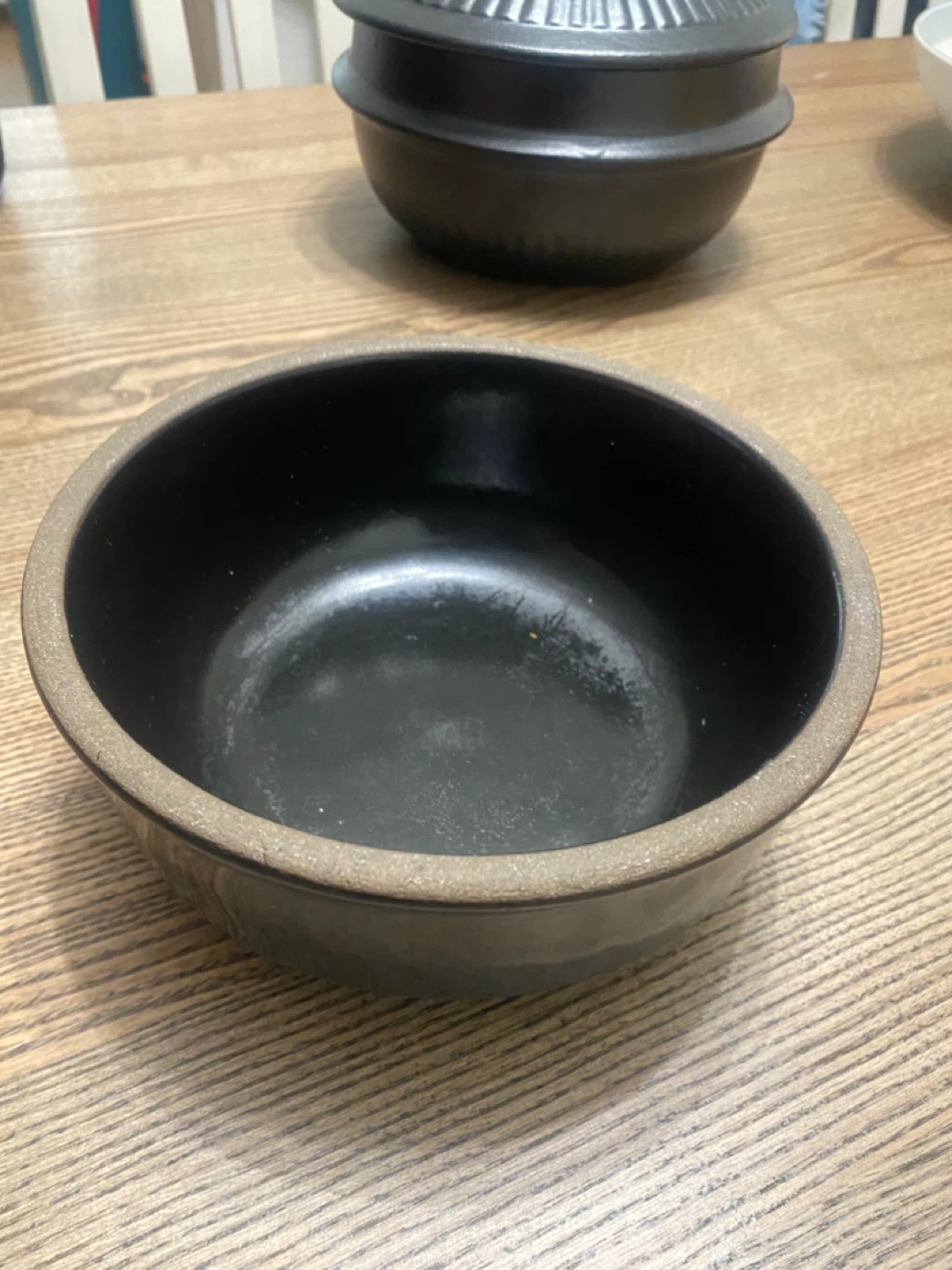 3 Black Ceramic Stone Pot with Lid - photo 5