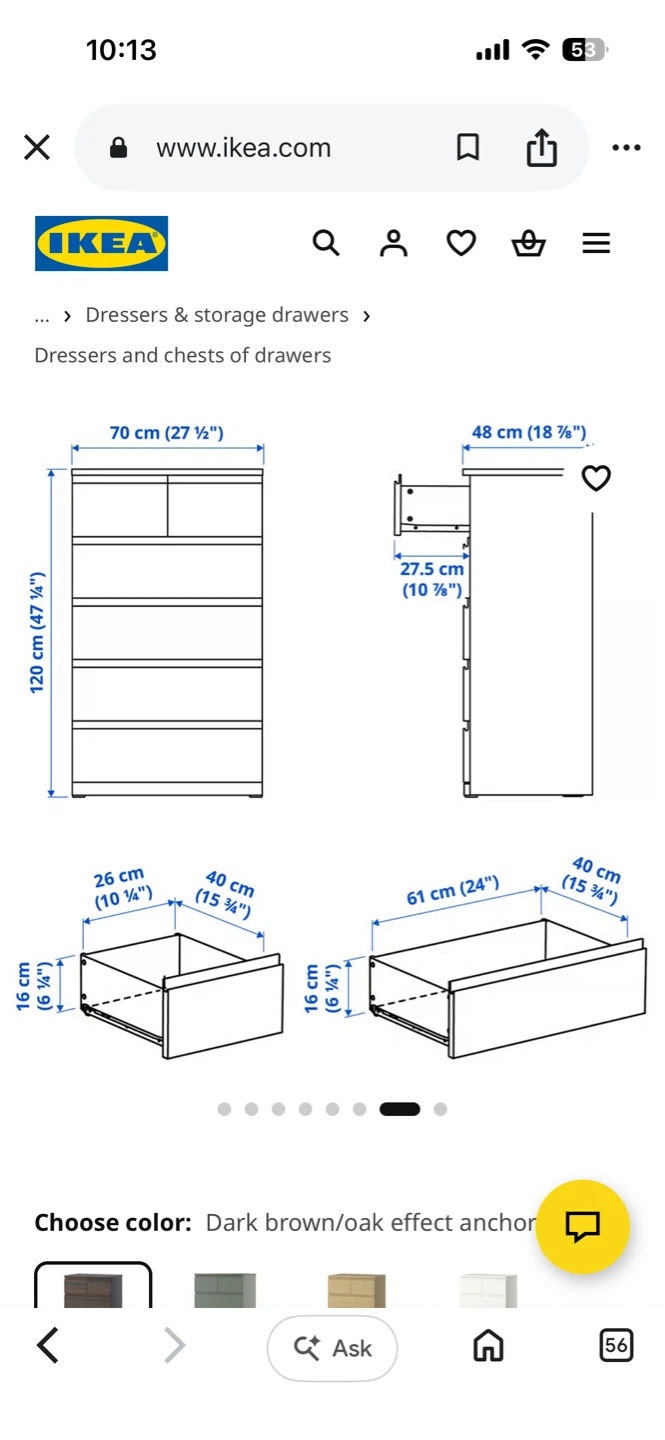 IKEA STORKLINTA 6-Drawer Dresser - photo 2