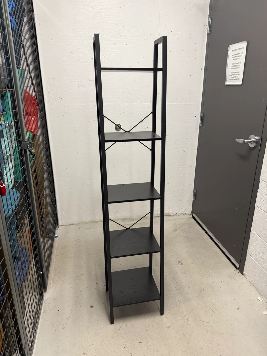 Black Tall Ladder Shelf