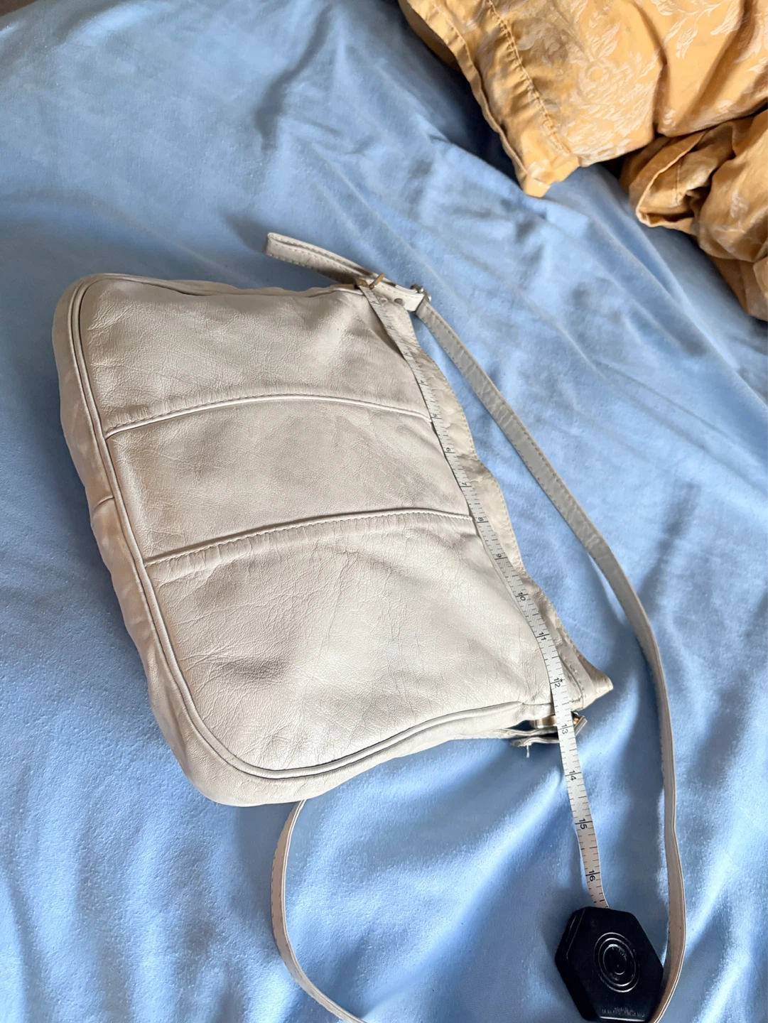 Cream genuine Leather Shoulder Bag - photo 3
