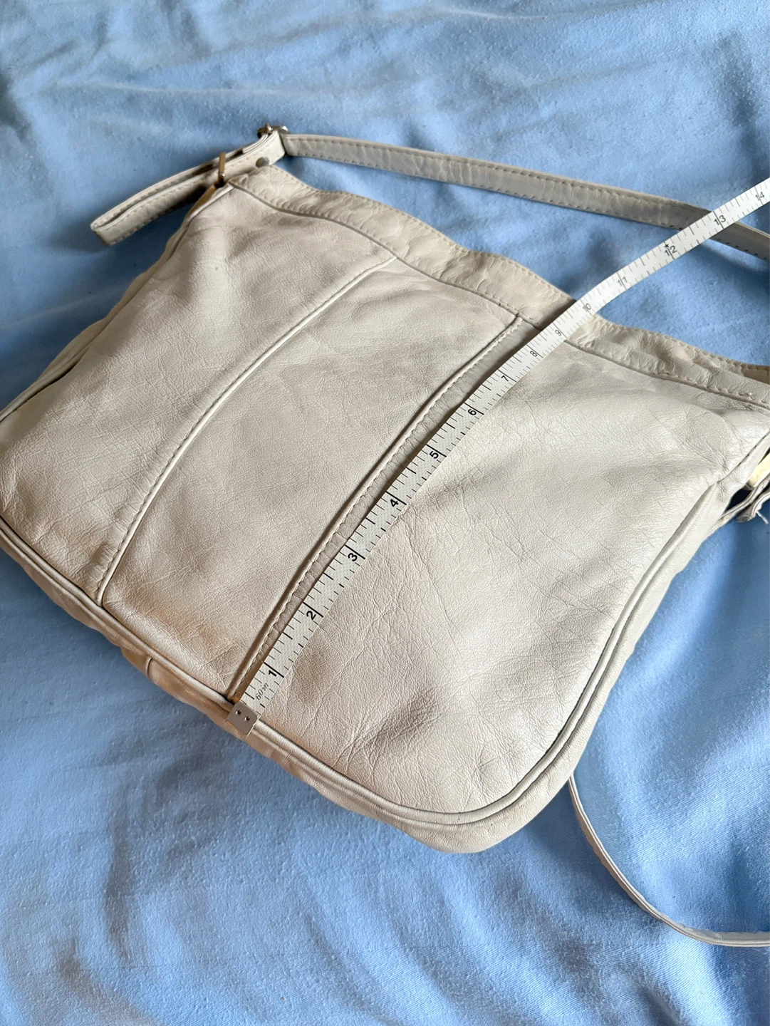 Cream genuine Leather Shoulder Bag - photo 4