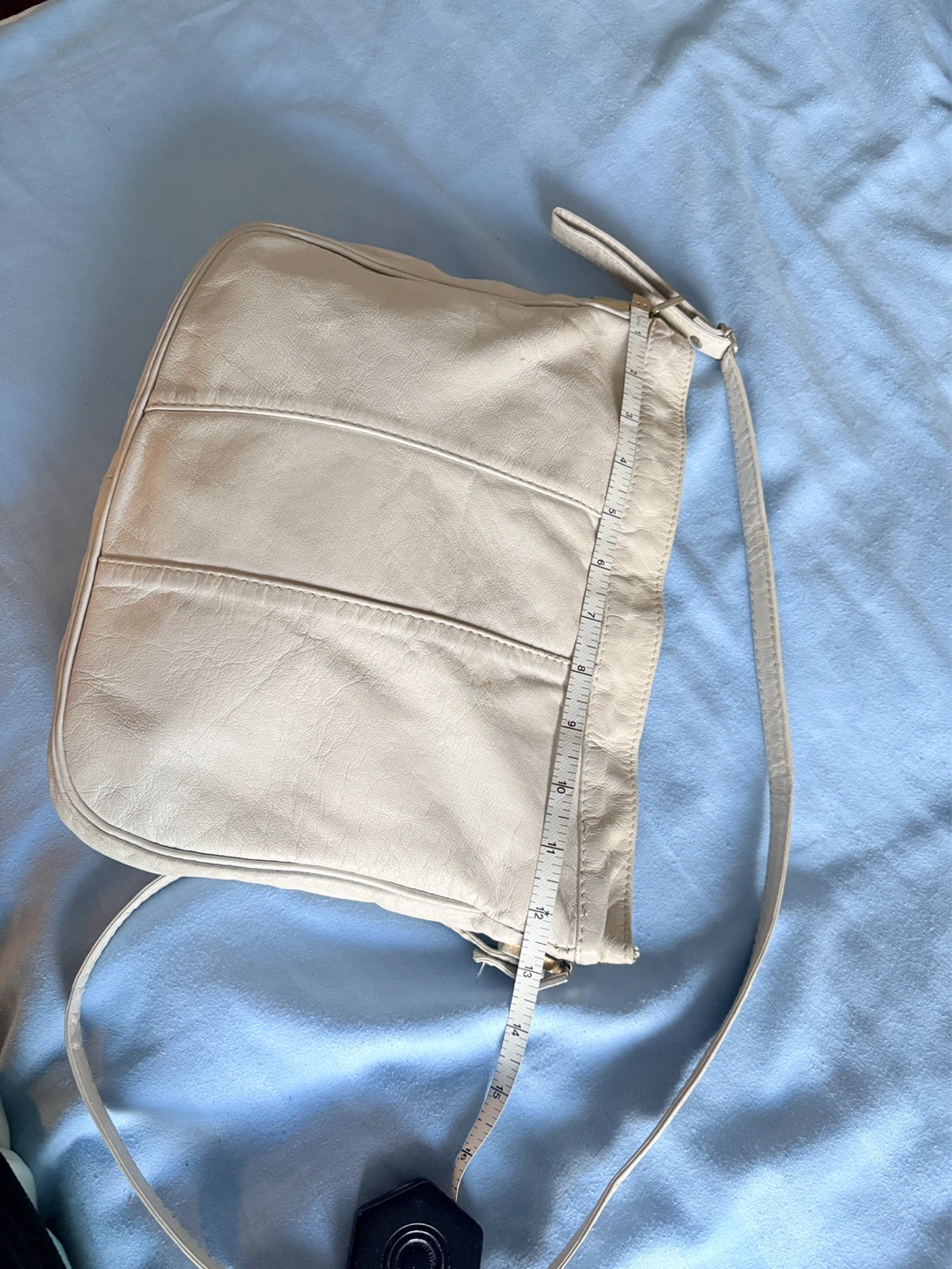Cream genuine Leather Shoulder Bag - photo 5