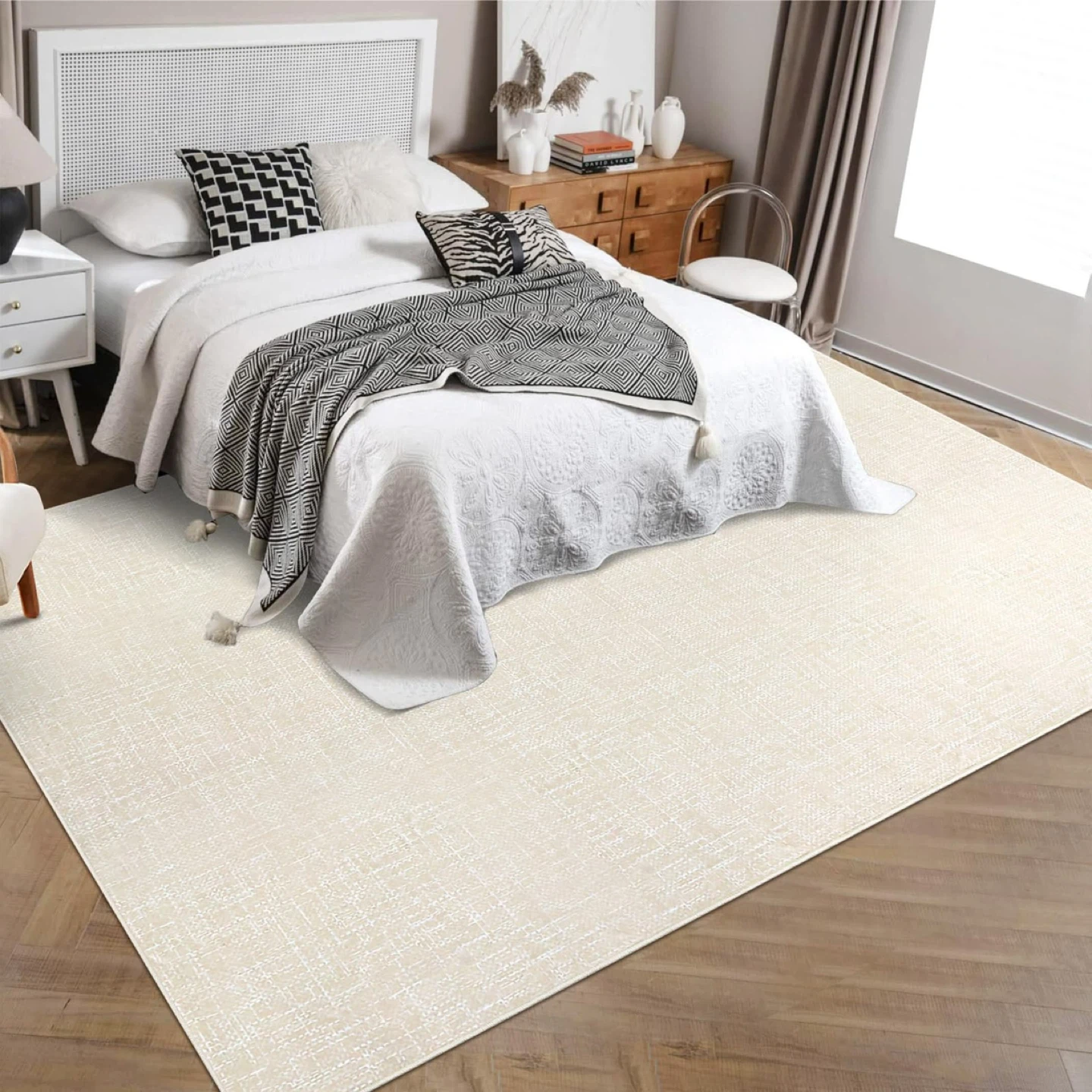 New Cream Textured Area Rug 6’X9’ - photo 5