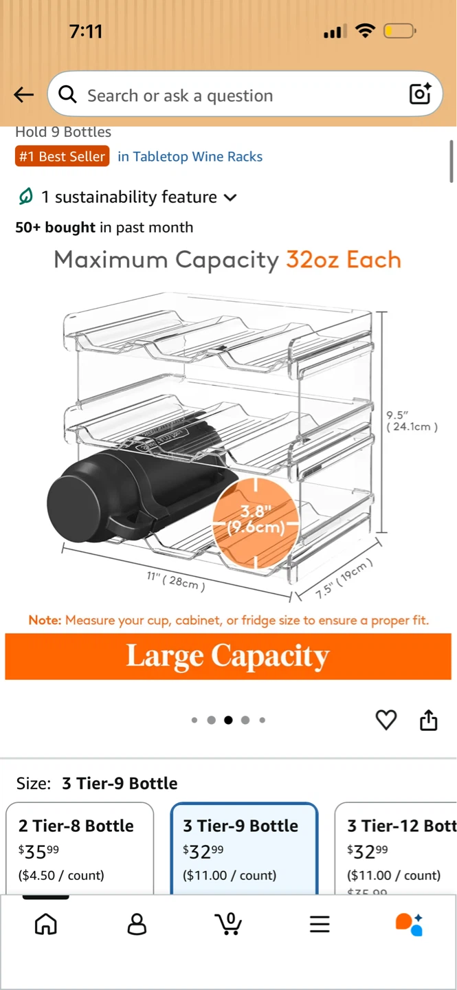 3 Tier 9 Bottle Organizer