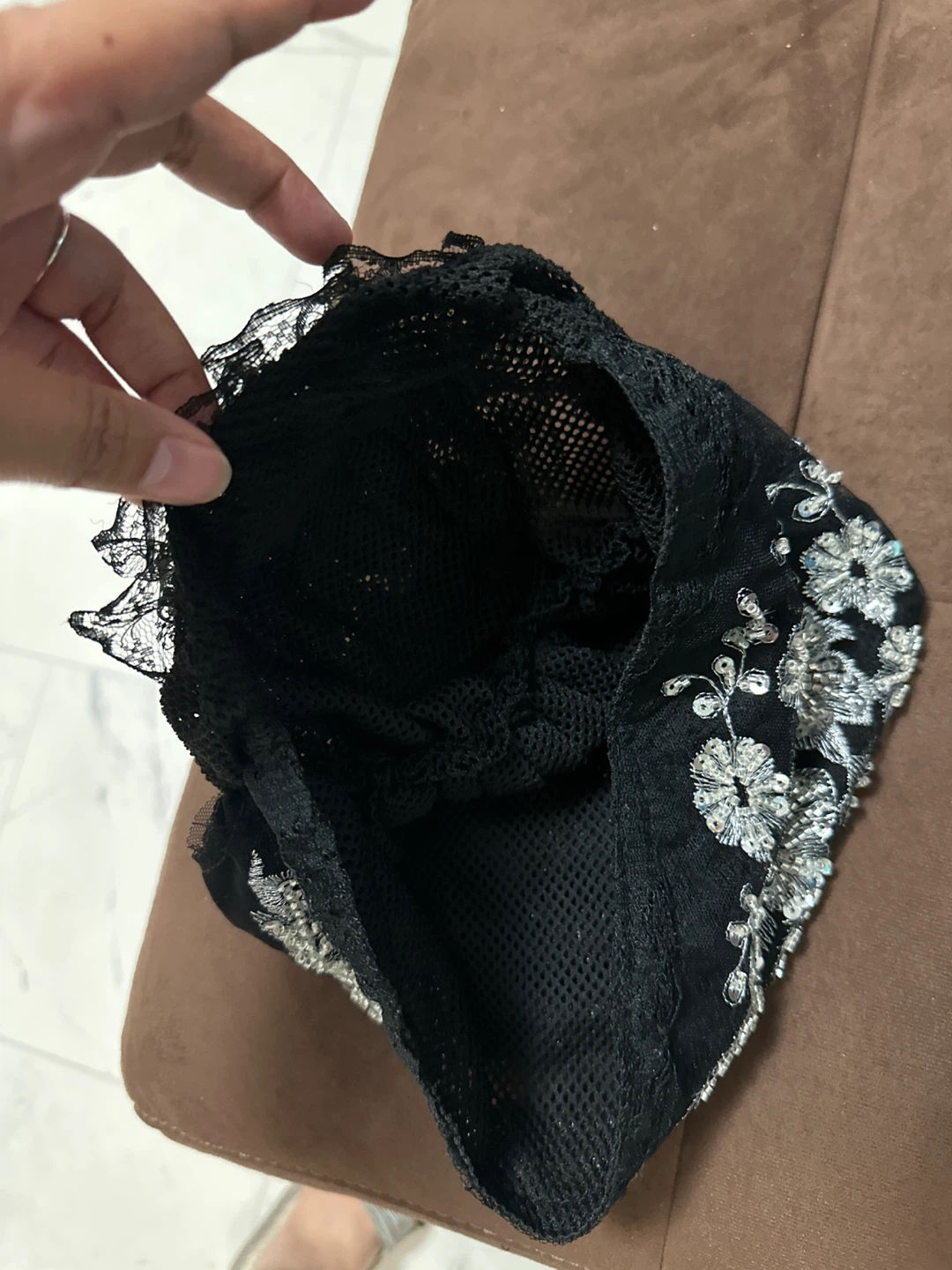 ⚽️ Black Beaded Turban/Head Wrap - photo 4
