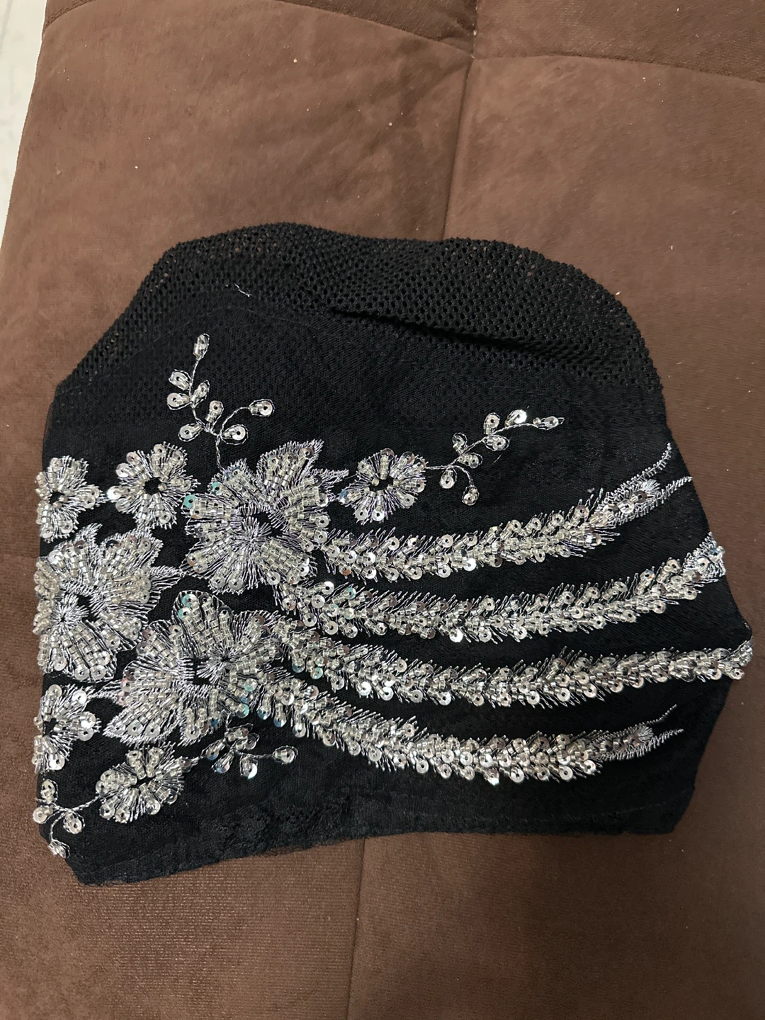 ⚽️ Black Beaded Turban/Head Wrap