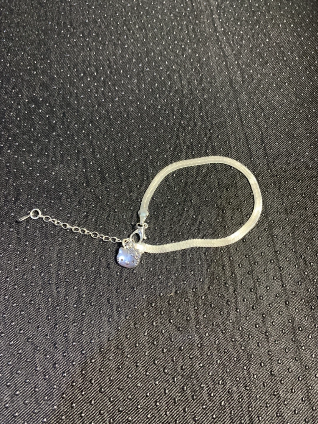 Silver Plated  Charm  and Bracelet with Hello Kitty Tag
