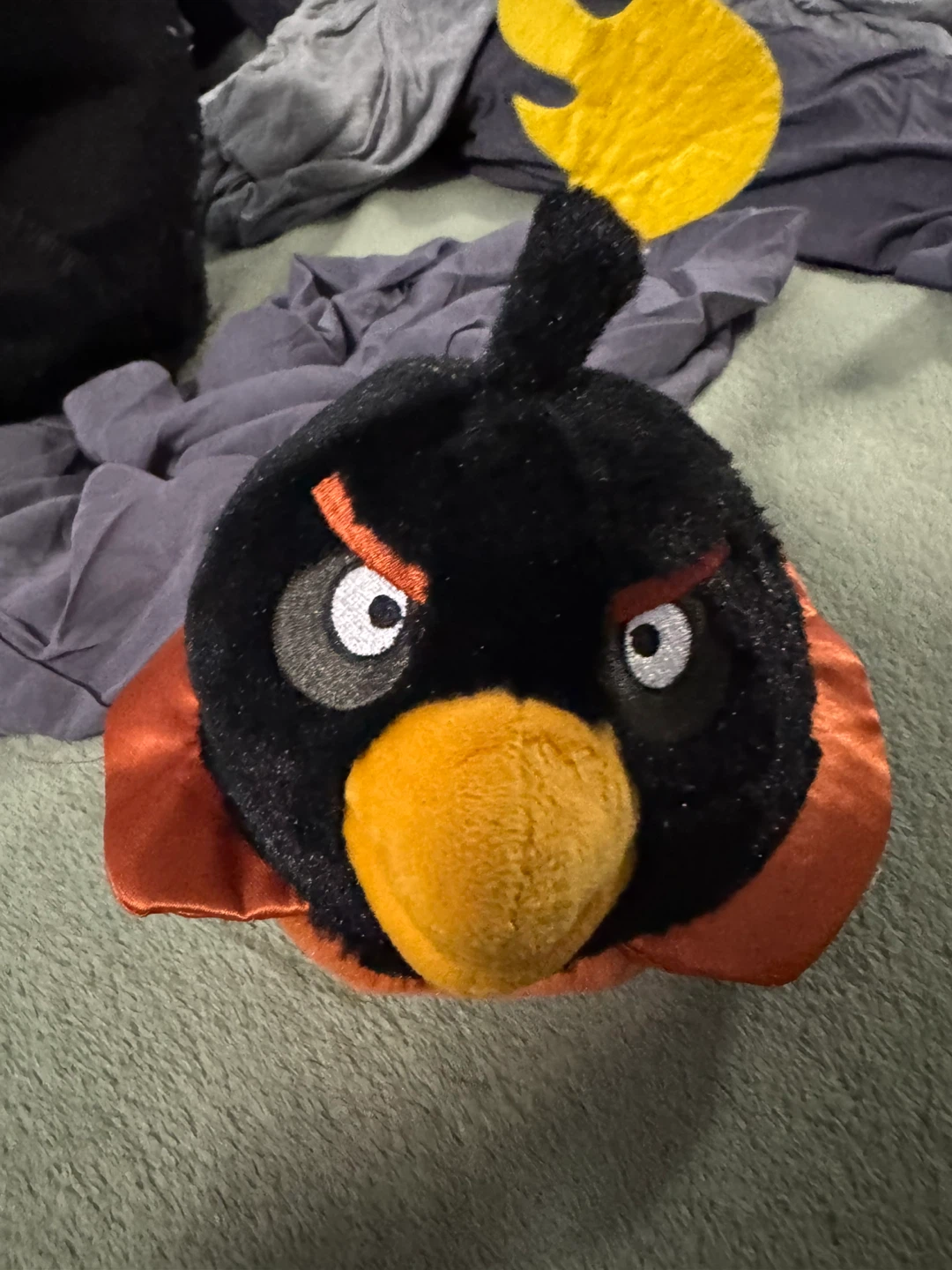 Angry Birds Space Plush Fire Black Bird 11"