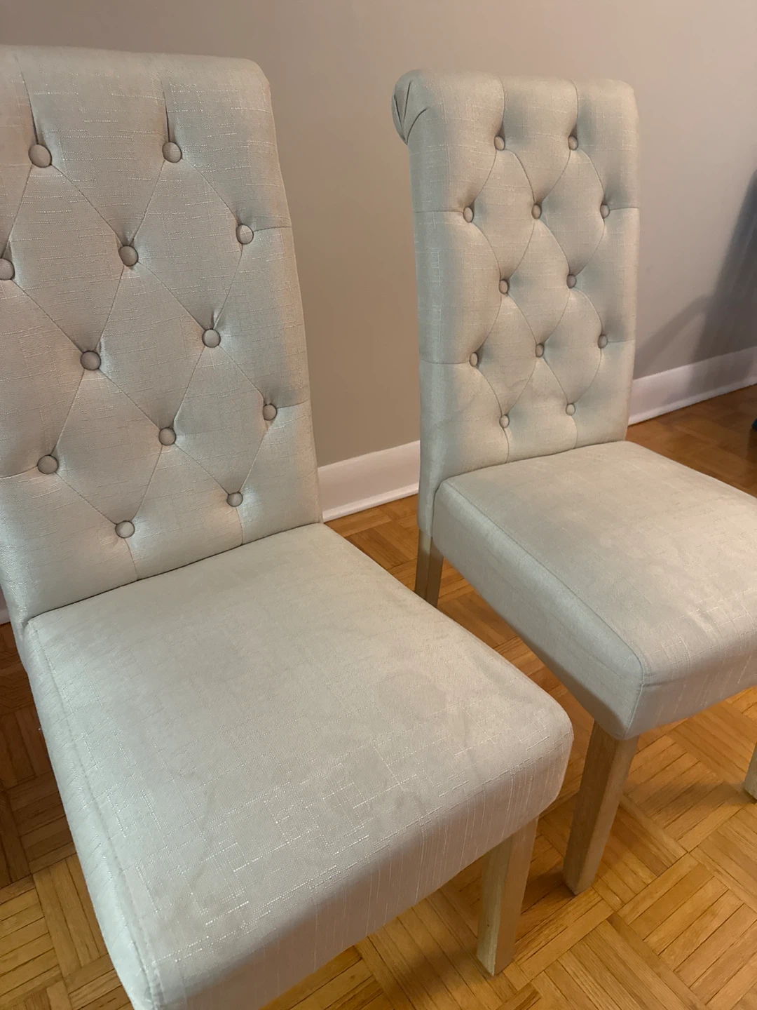 Two Tufted Upholstered Dining Chairs - photo 2