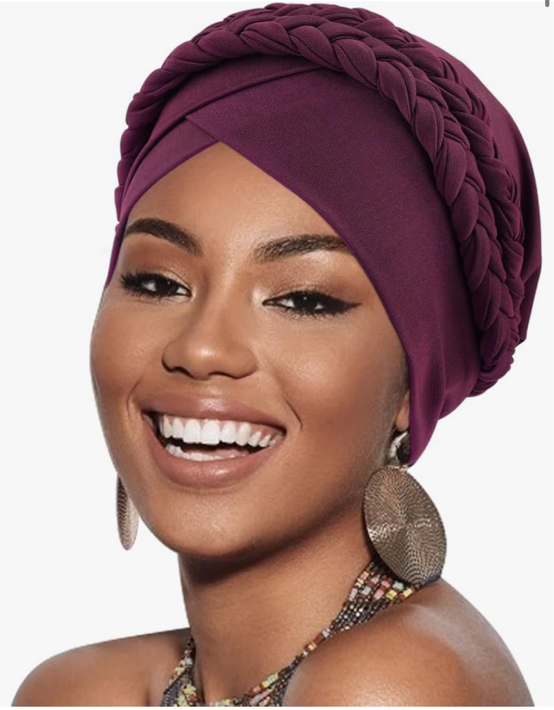Purple Braided Turban Hat