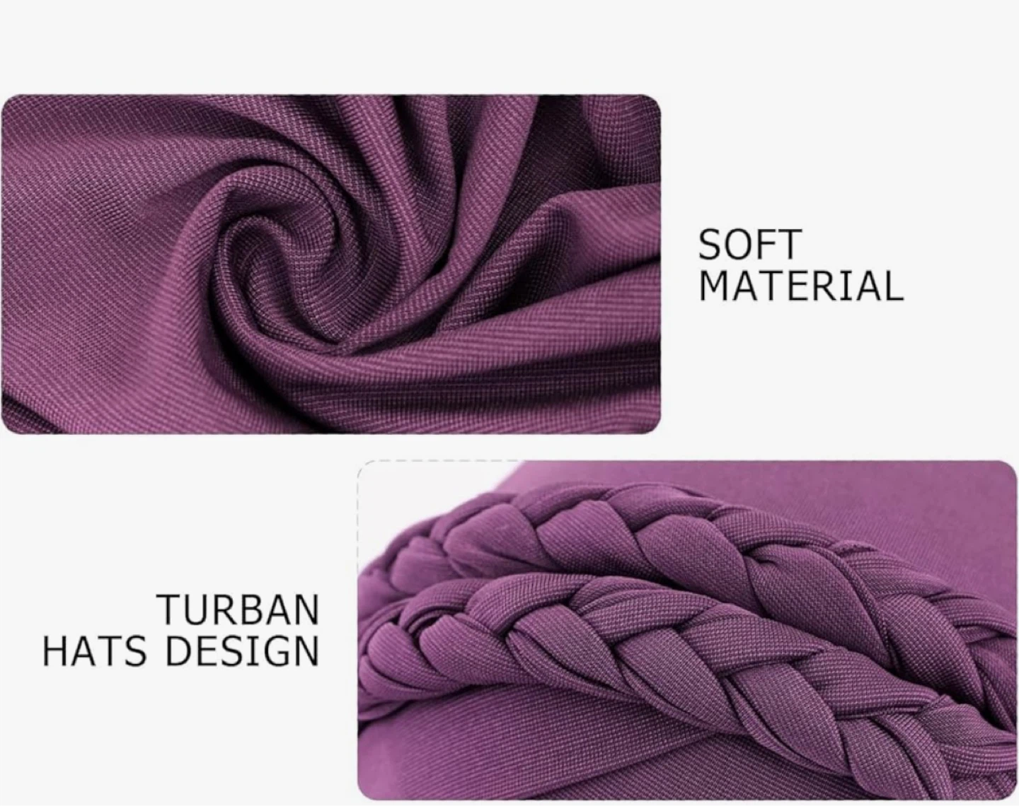 Purple Braided Turban Hat - photo 3