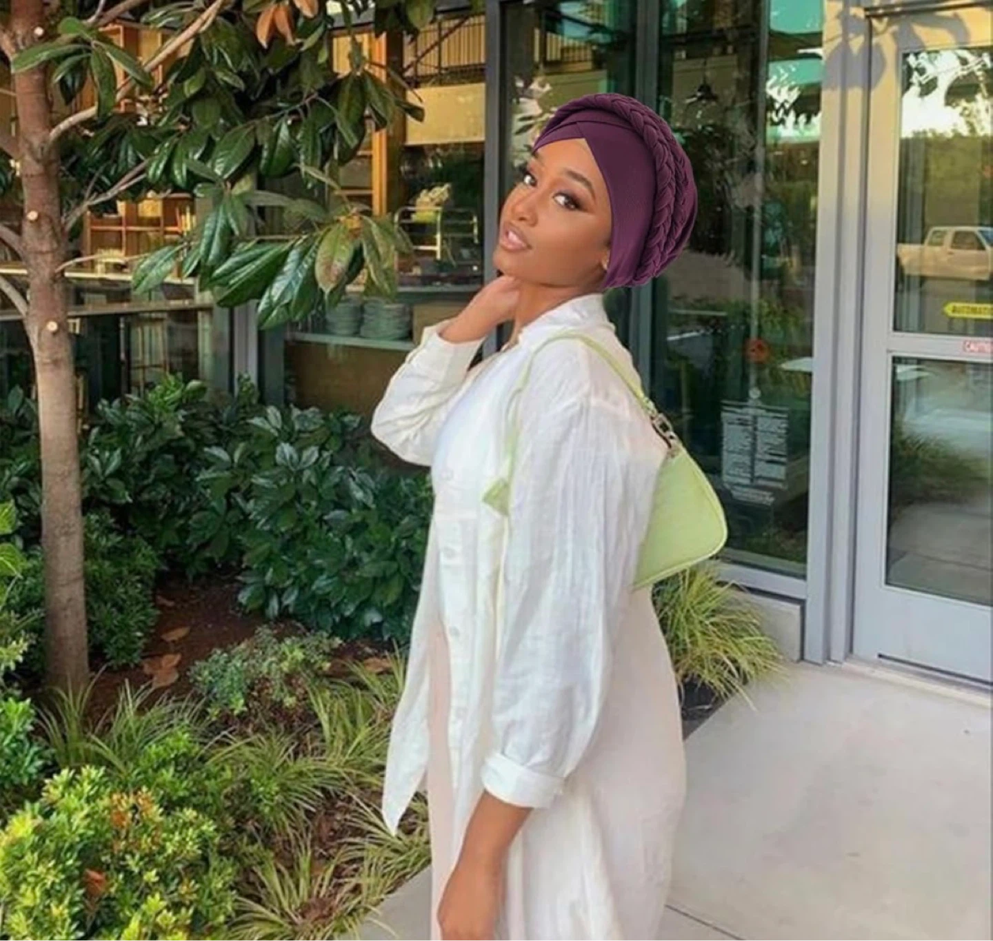 Purple Braided Turban Hat - photo 2