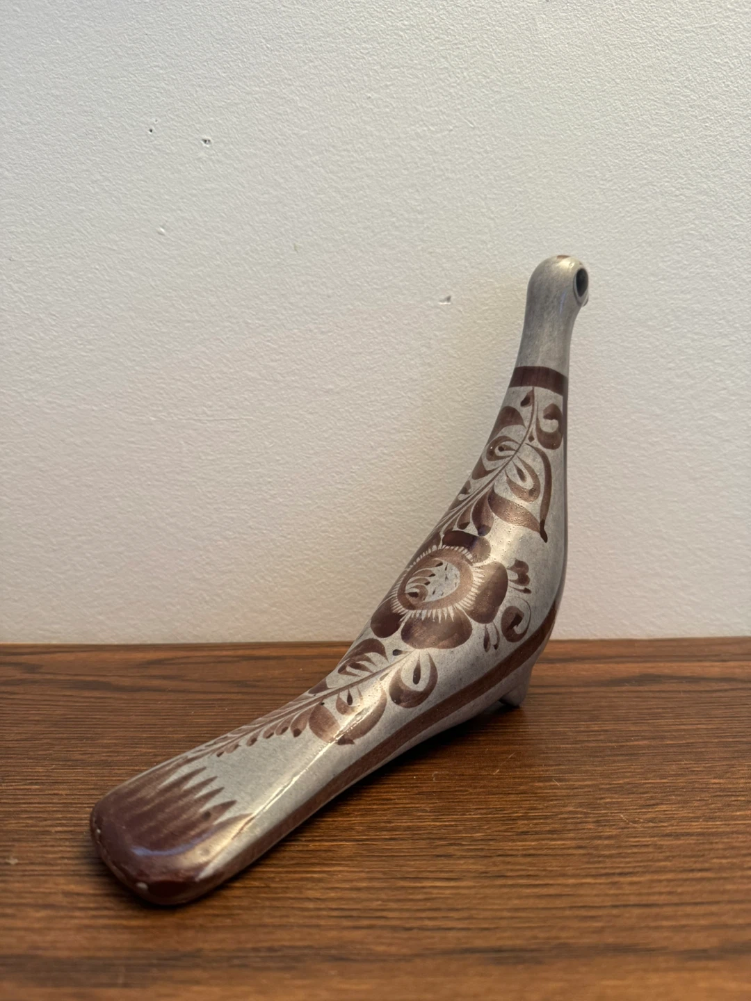 Mexican Tonala Folk Art Clay Bird