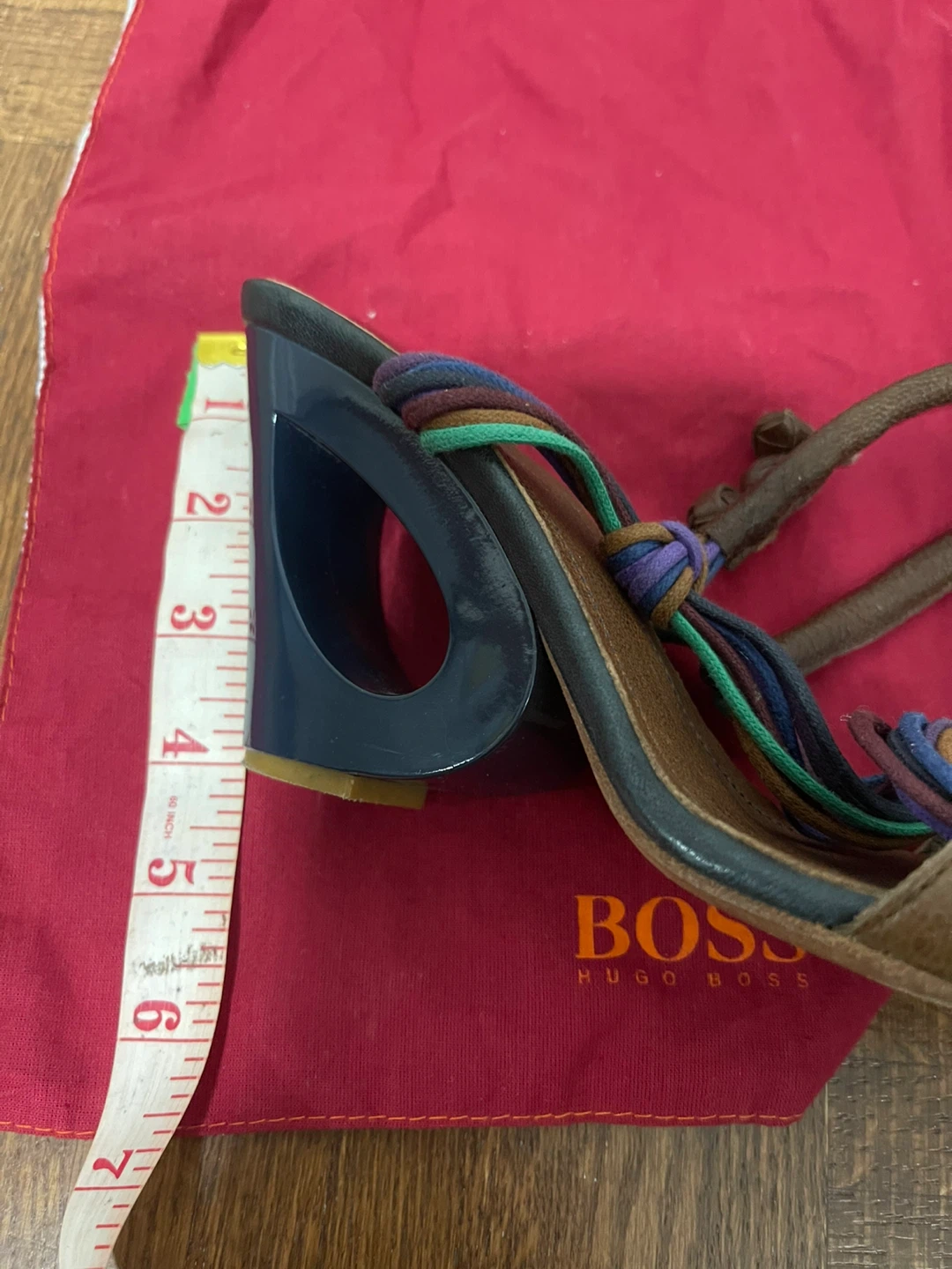 ⚽️BOSS Hugo Boss Women's Strappy Heels Size 37 - photo 2
