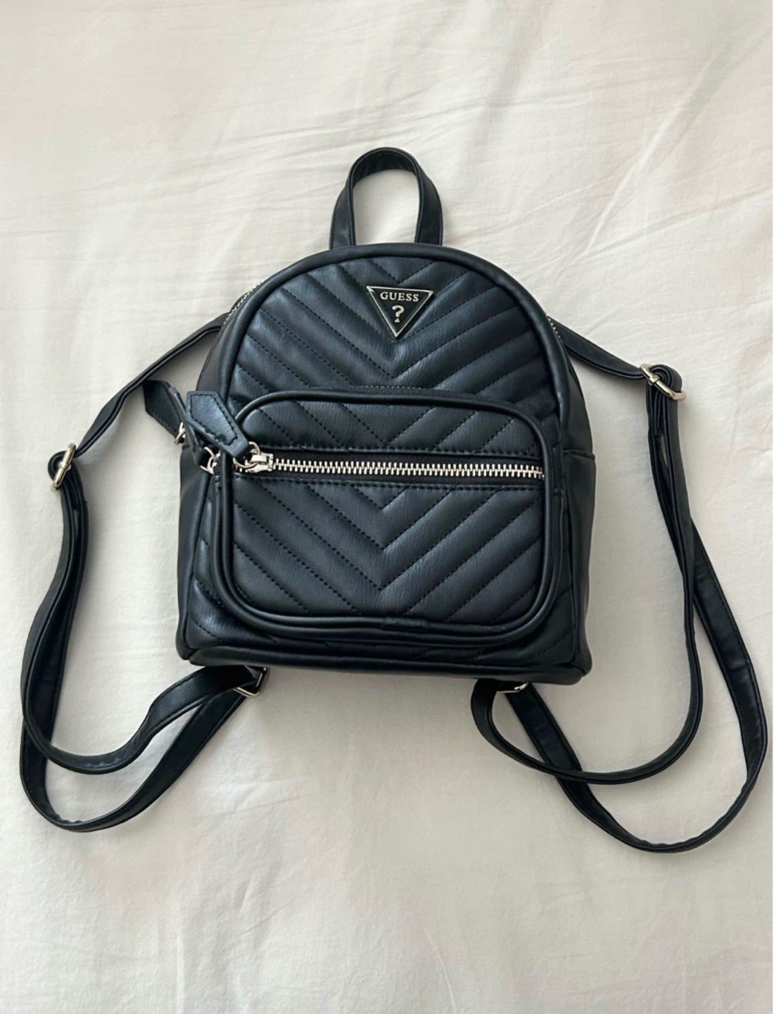Black Guess Mini Backpack