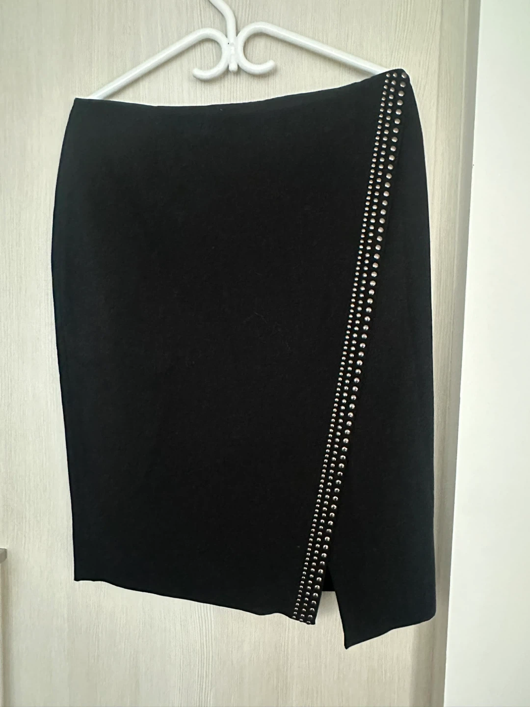 Calvin Klein Black Studded Wrap Skirt Size 10