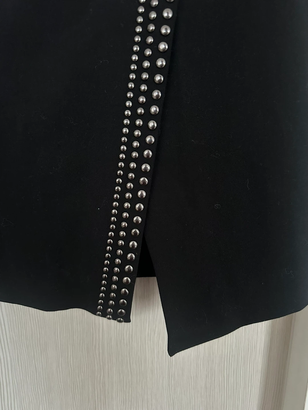 Calvin Klein Black Studded Wrap Skirt Size 10 - photo 3
