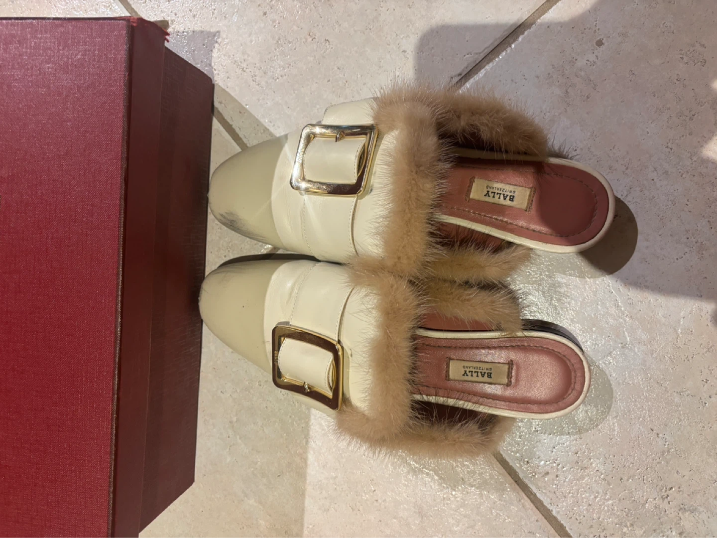Bally Fur Mules Size 39