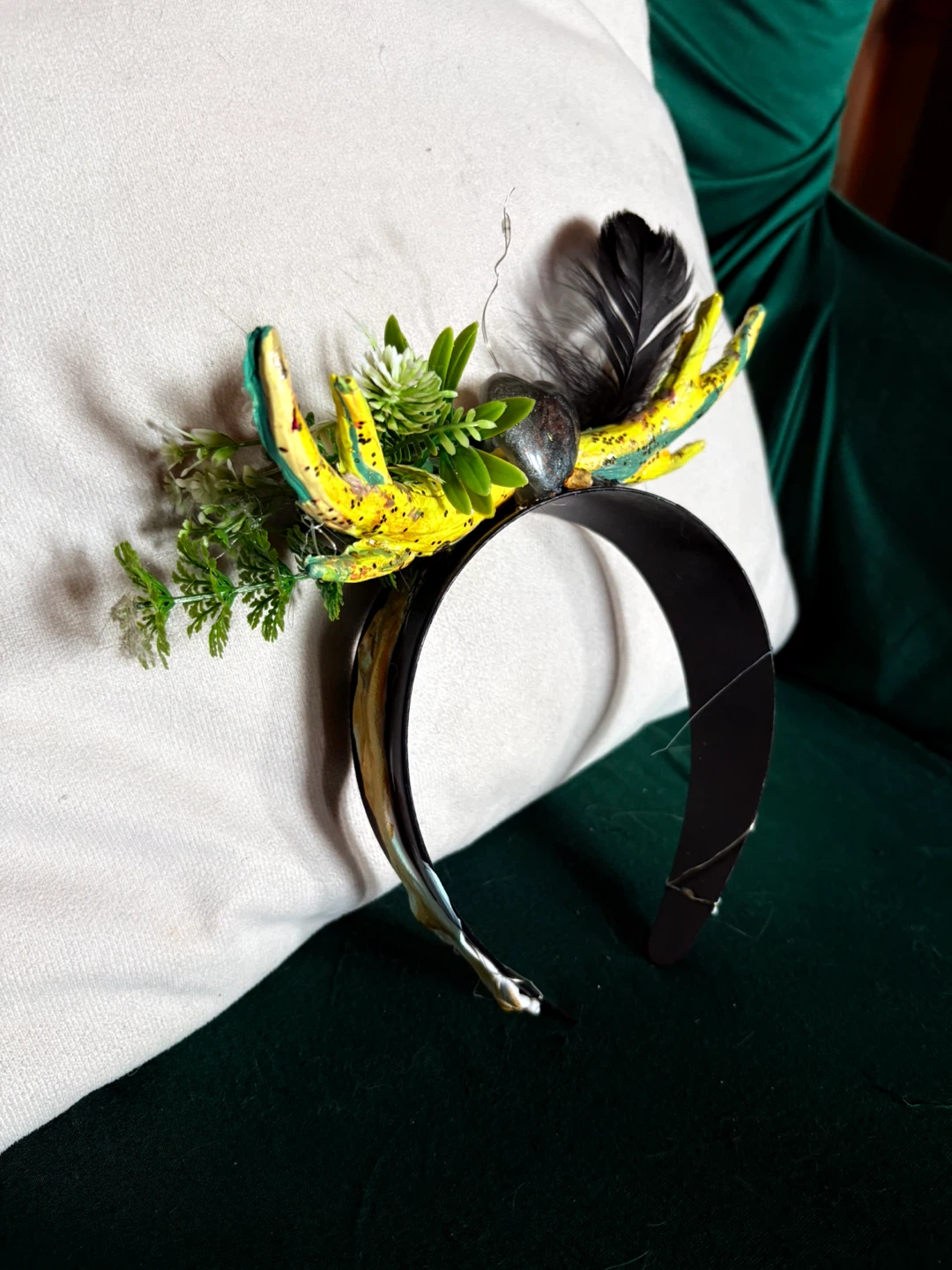 Handmade Fantasy Headband with Flowers and Lights - photo 2