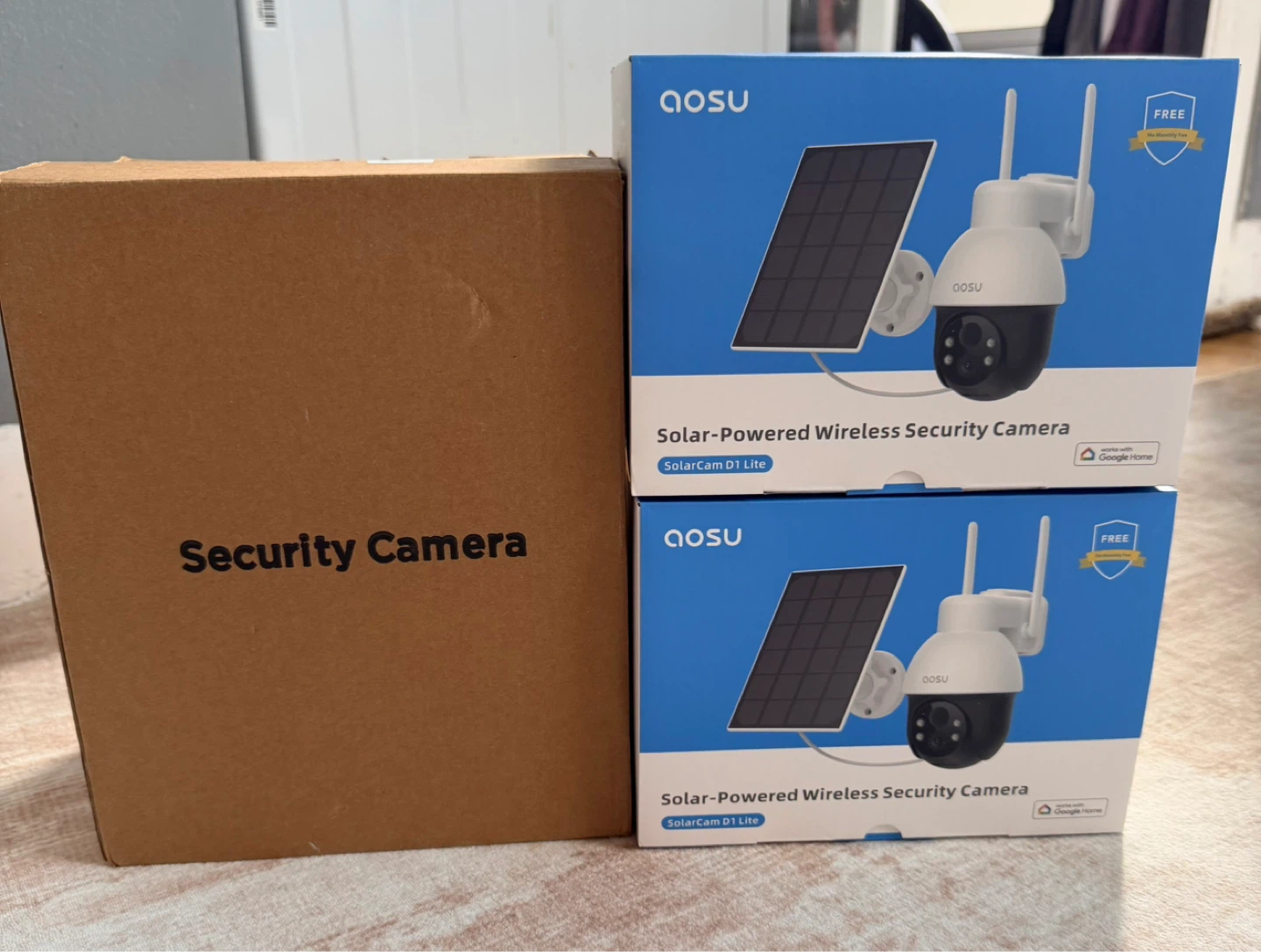 Aosu Solar-Powered Wireless Security Cameras (2 Pack)