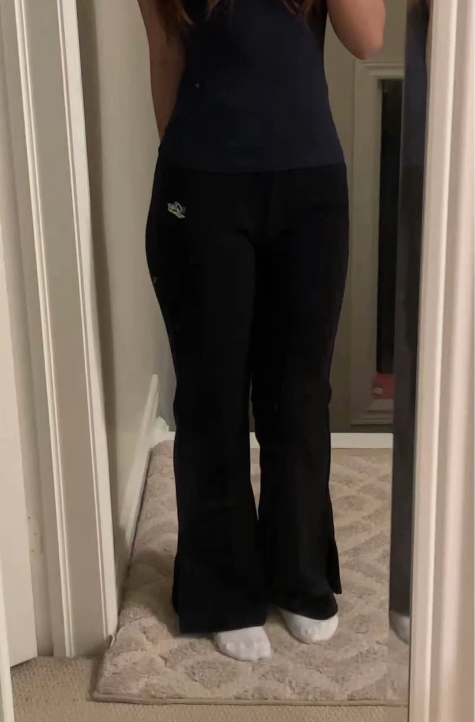 GAP Black Flare Track Pants